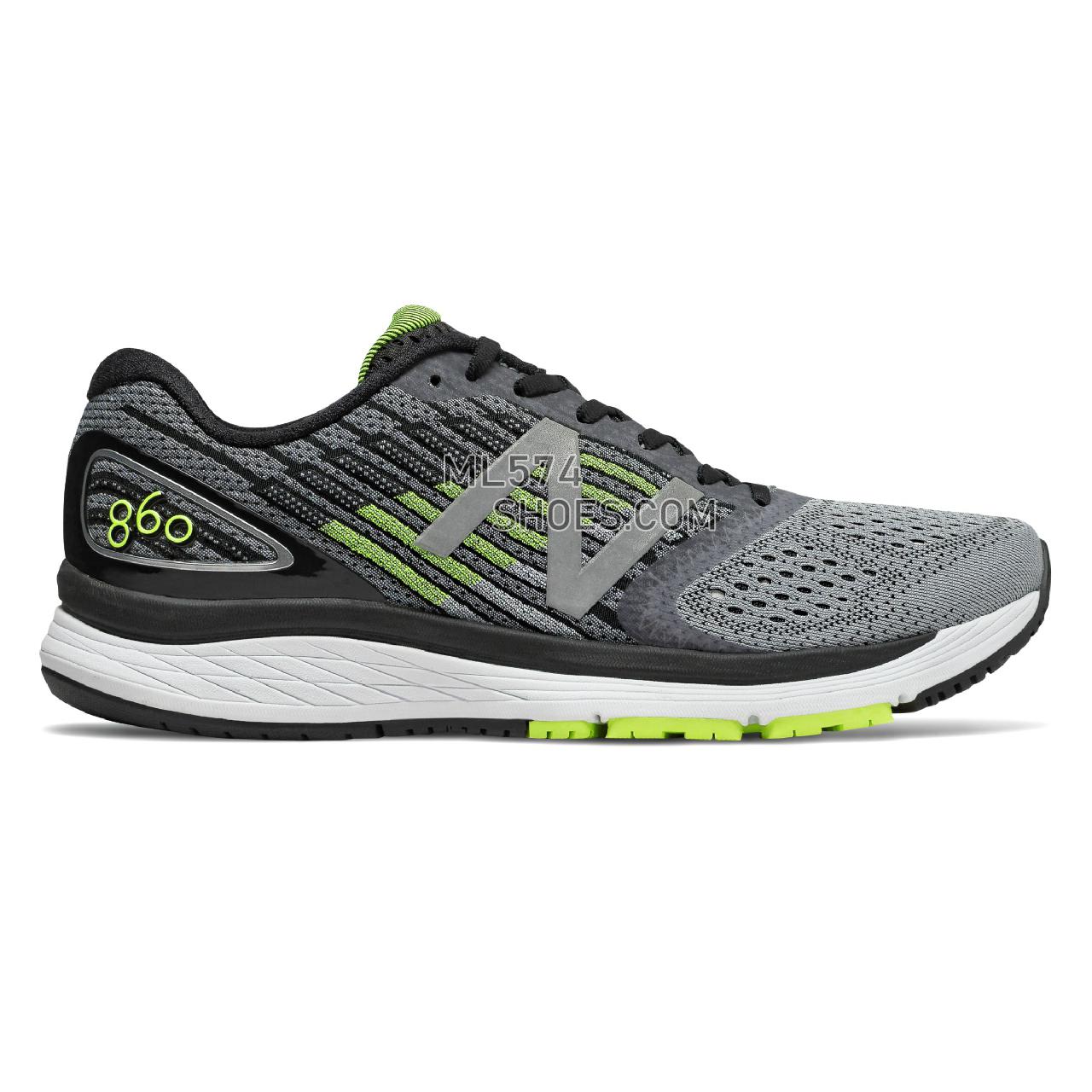 New Balance 860v9 - Men's 860 - Running Steel with Hi-Lite and Black - M860GY9
