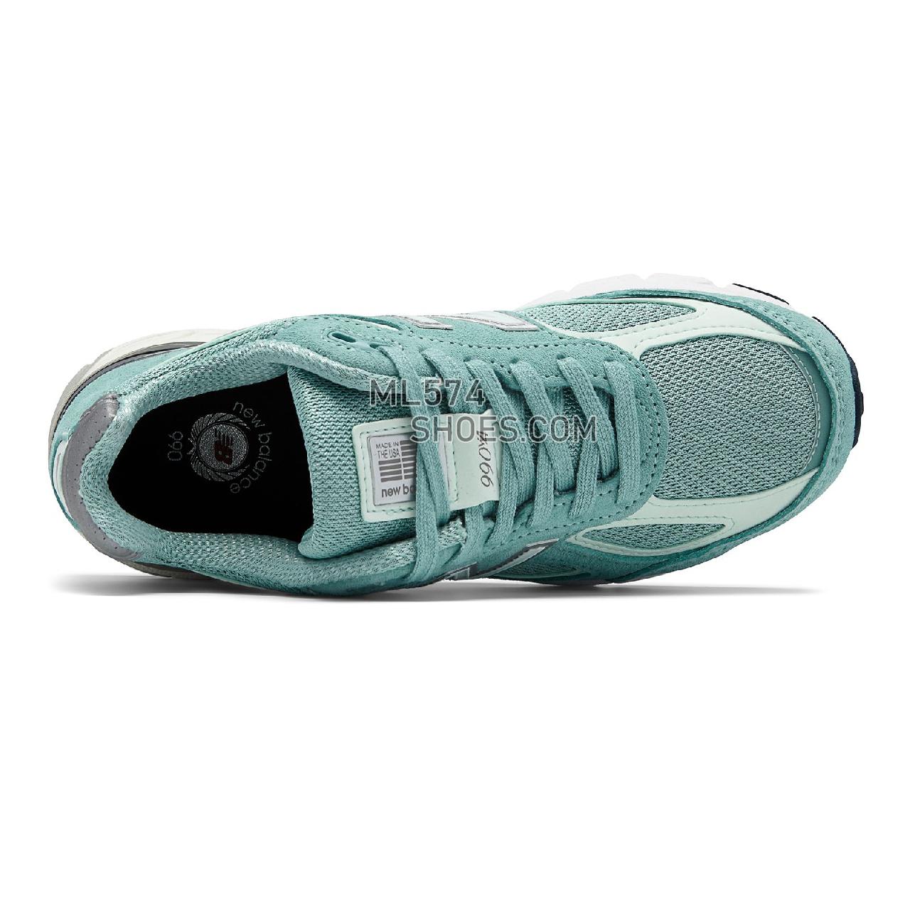 New Balance Mens 990v4 Made in US - Men's 990 - Running Mineral Sage with Seafoam - M990MS4