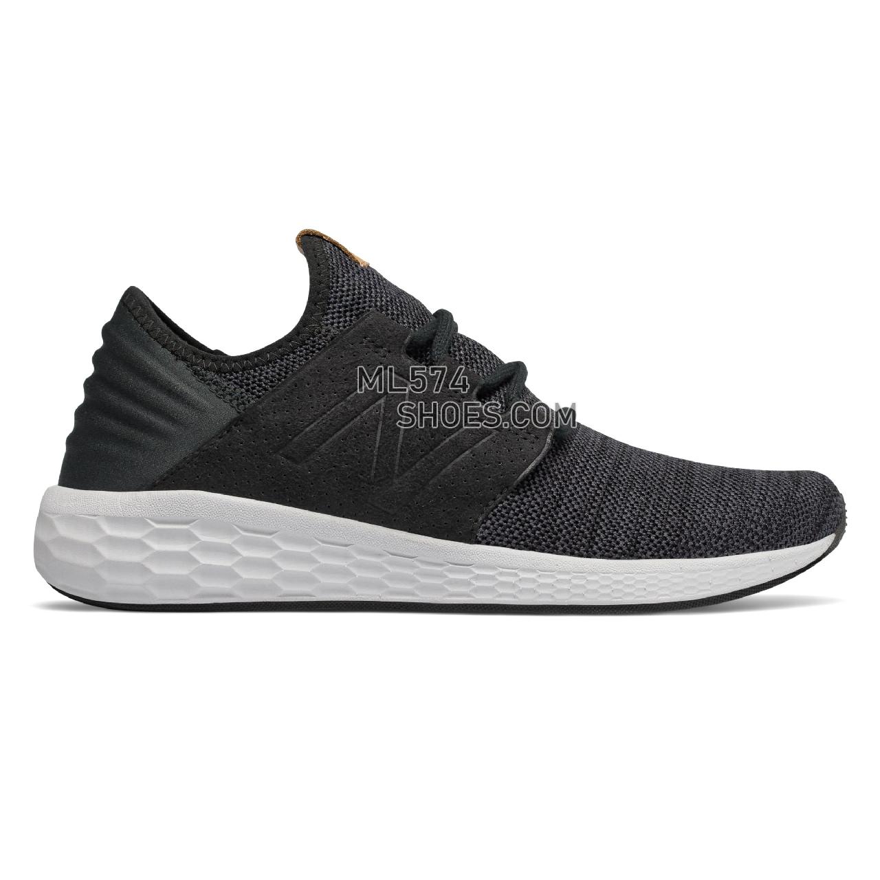 New Balance Men's Fresh Foam Cruz v2 Knit - Men's 2 - Running Black with Magnet - MCRUZKB2