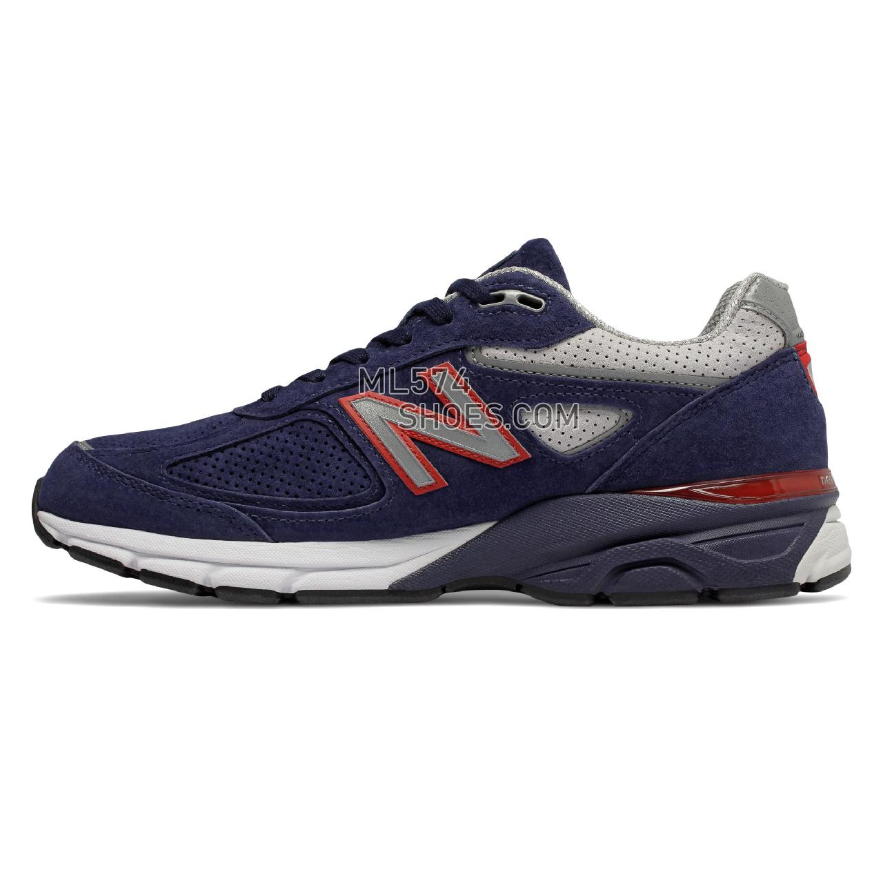 New Balance Mens 990v4 Made in US - Men's 990 - Running Pigment with Red - M990BR4