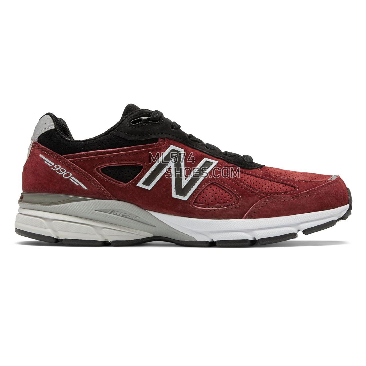 New Balance Mens 990v4 Made in US - Men's 990 - Running Mercury Red with Black - M990RB4