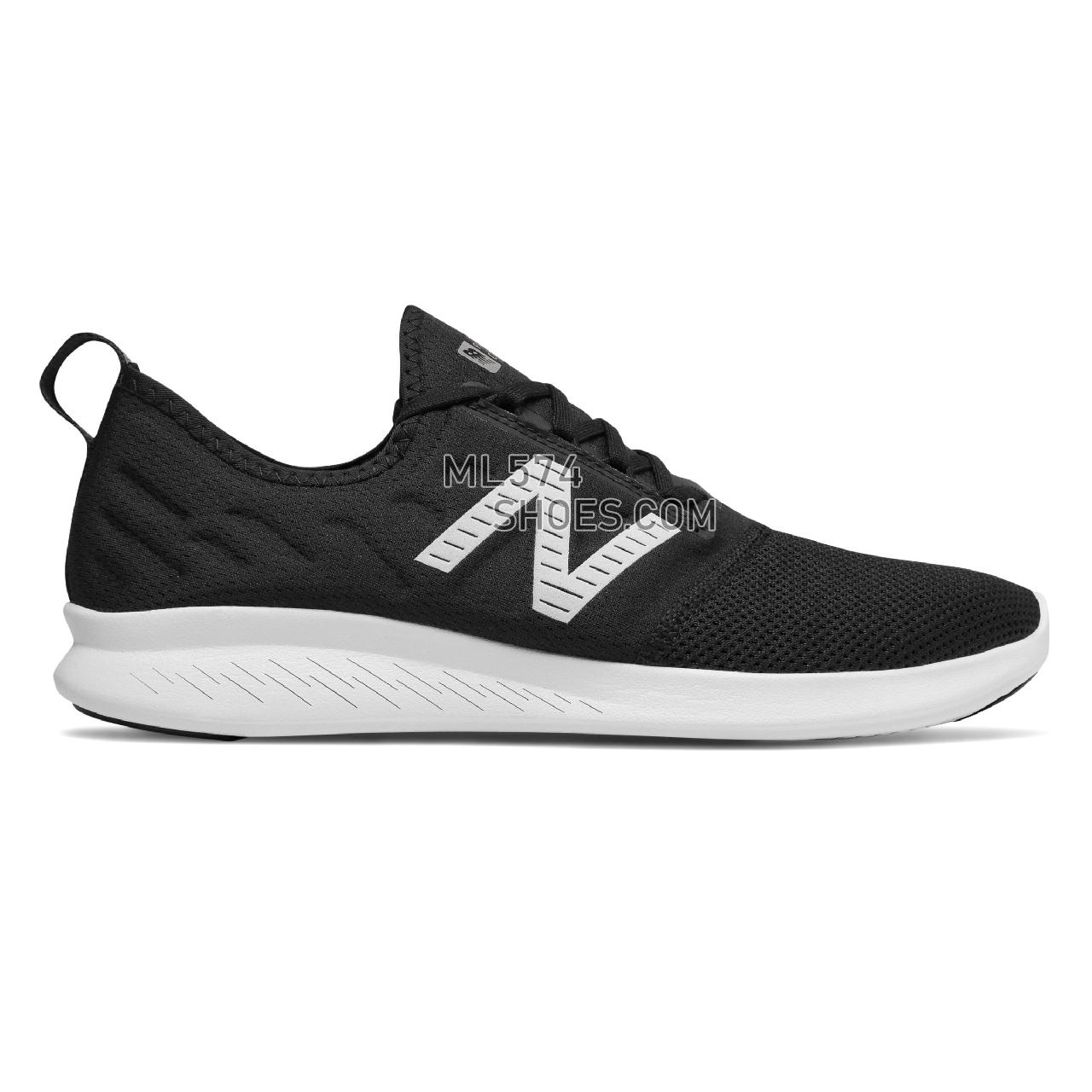 New Balance FuelCore Coast v4 - Men's 4 - Running Black with White - MCSTLLB4