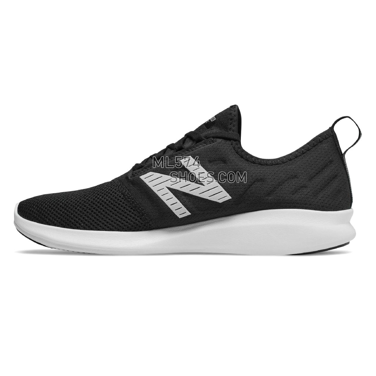 New Balance FuelCore Coast v4 - Men's 4 - Running Black with White - MCSTLLB4