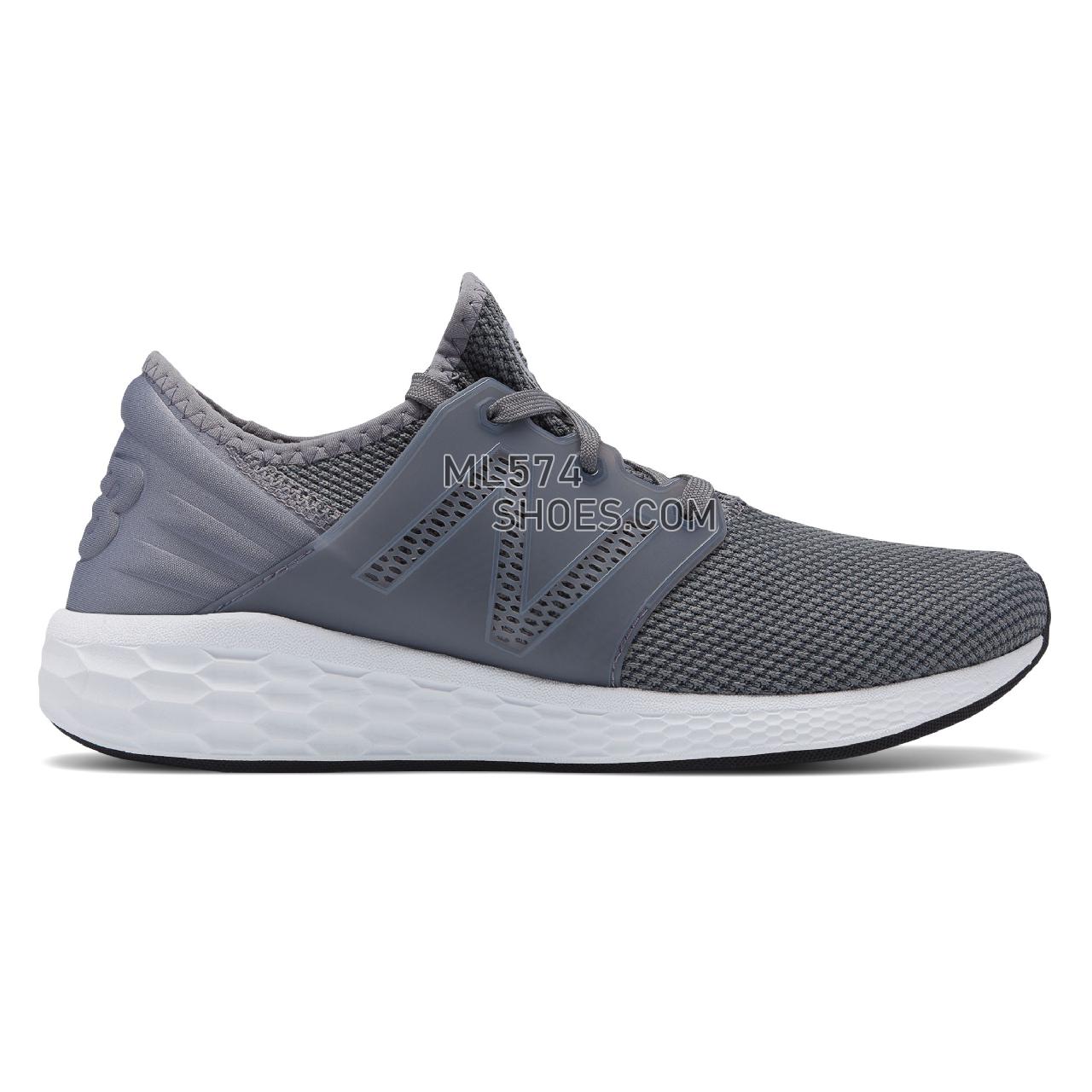 New Balance Mens Fresh Foam Cruz v2 Sport - Men's 2 - Running Grey with White - MCRUZRG2