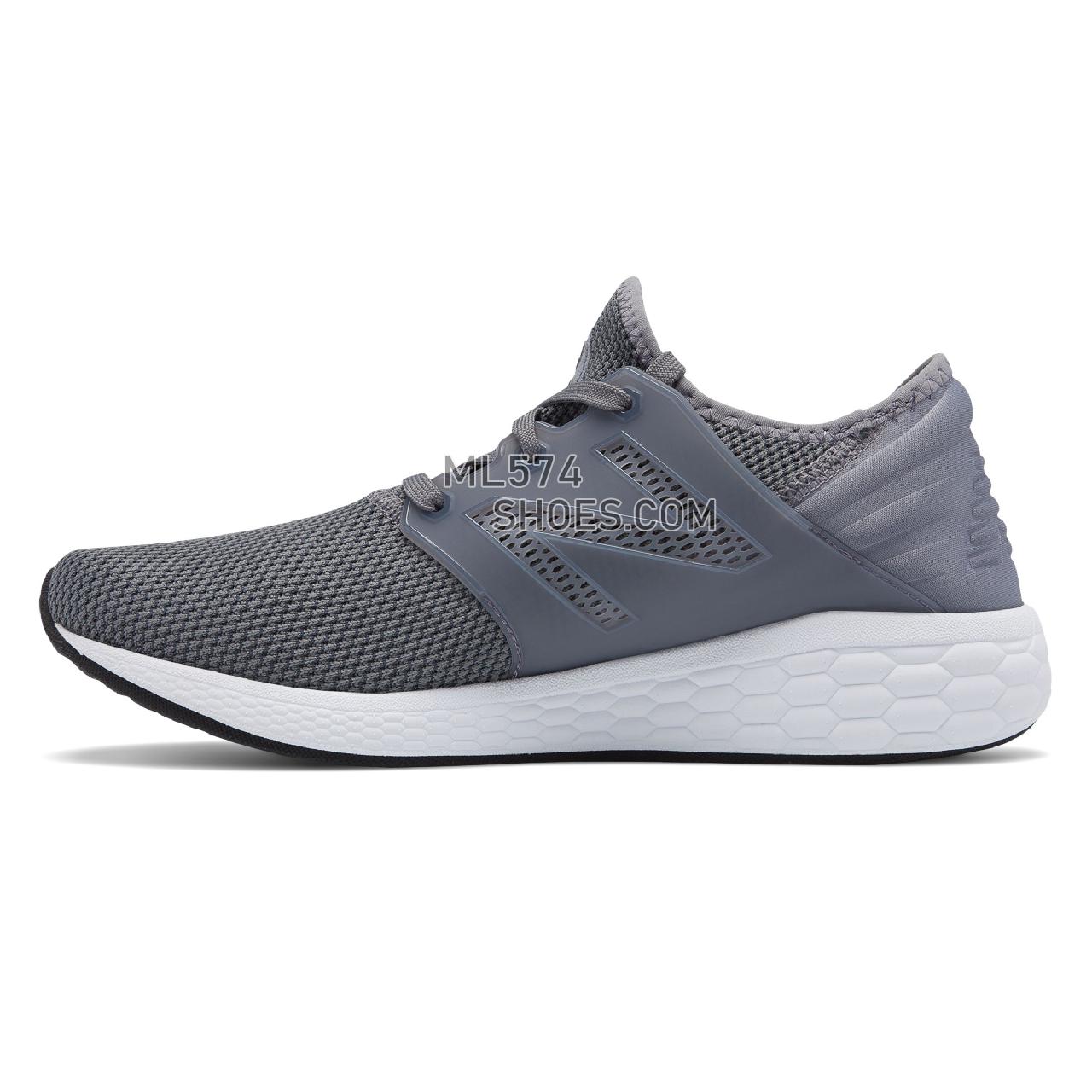 New Balance Mens Fresh Foam Cruz v2 Sport - Men's 2 - Running Grey with White - MCRUZRG2