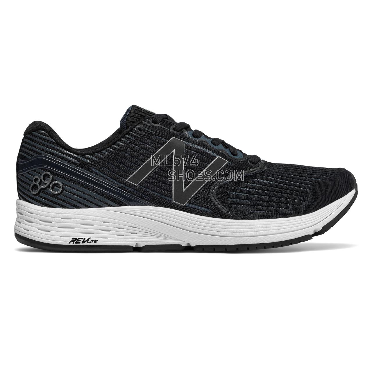 New Balance 890v6 - Men's 890 - Running Black with Thunder - M890BK6