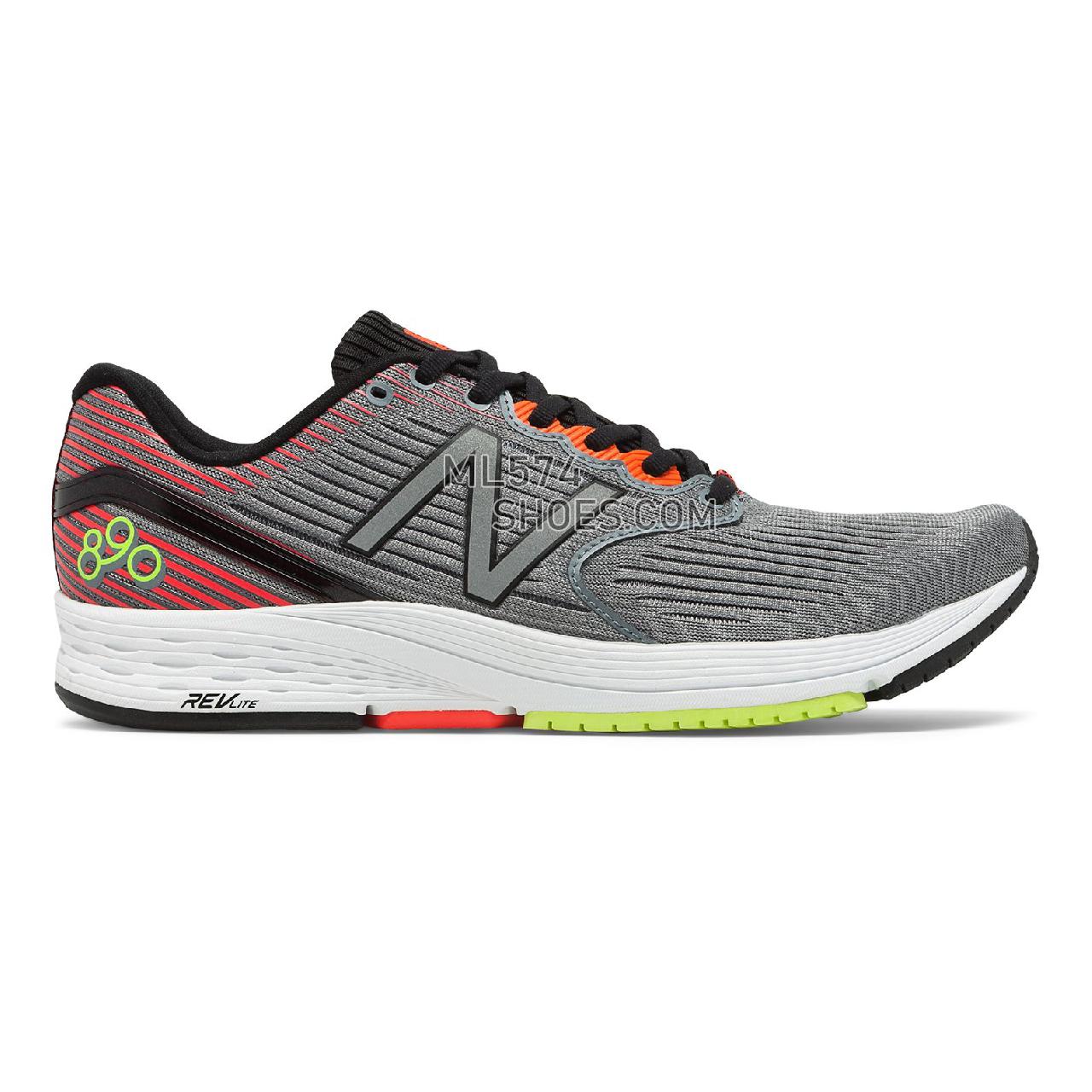 New Balance 890v6 - Men's 890 - Running Grey with Flame - M890GF6