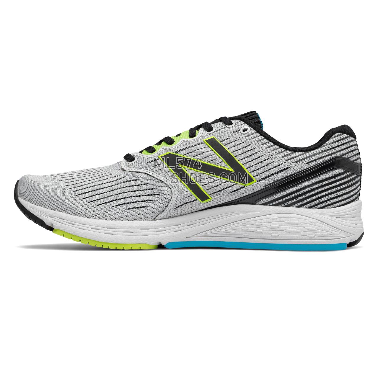 New Balance 890v6 - Men's 890 - Running White Munsell with Black and Hi-Lite - M890WB6