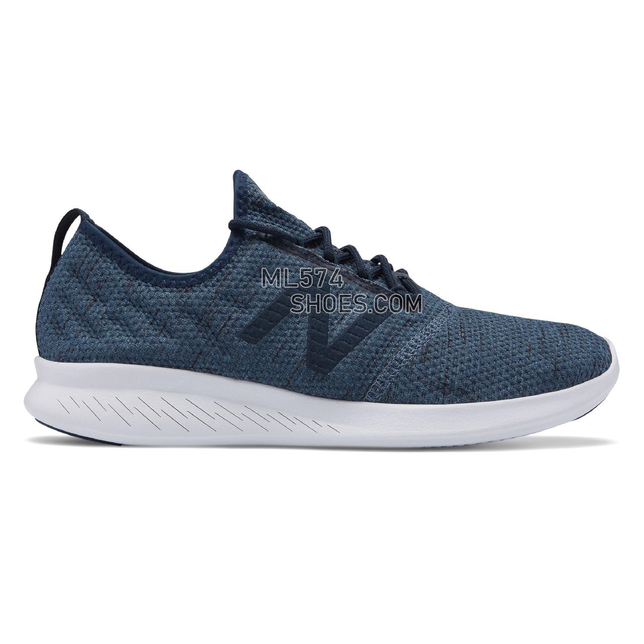 New Balance FuelCore Coast v4 Hoodie - Men's 4 - Running Techtonic Blue with Black - MCSTLRT4