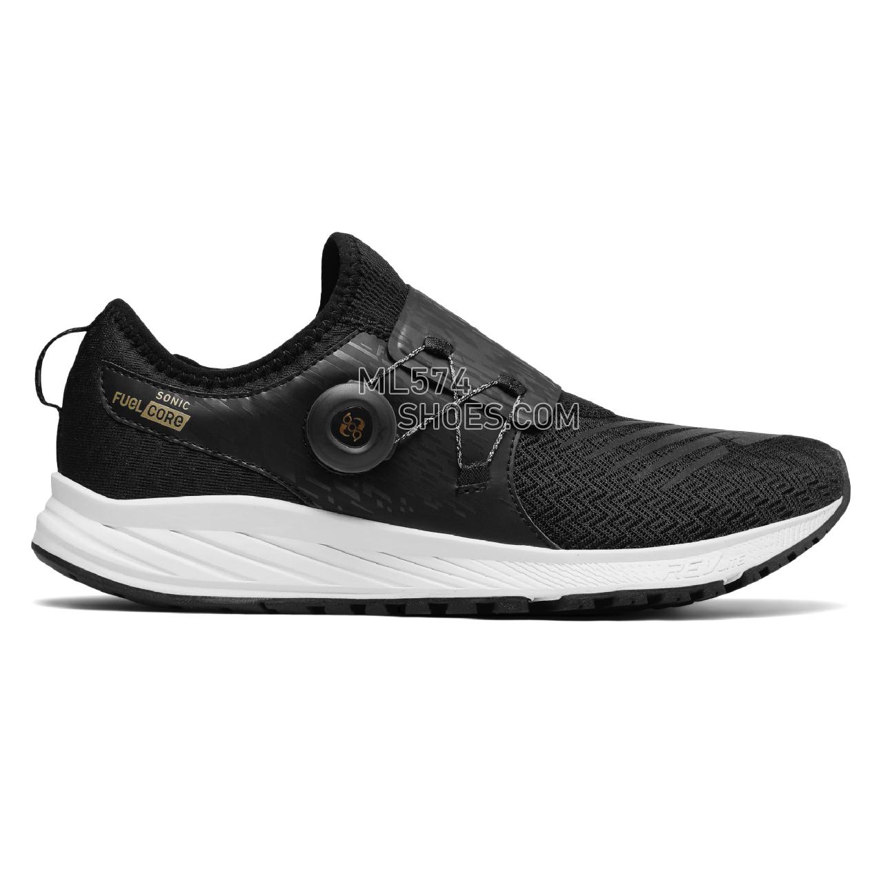 New Balance FuelCore Sonic - Men's  - Running Black with Gold and Thunder - MSONIBS