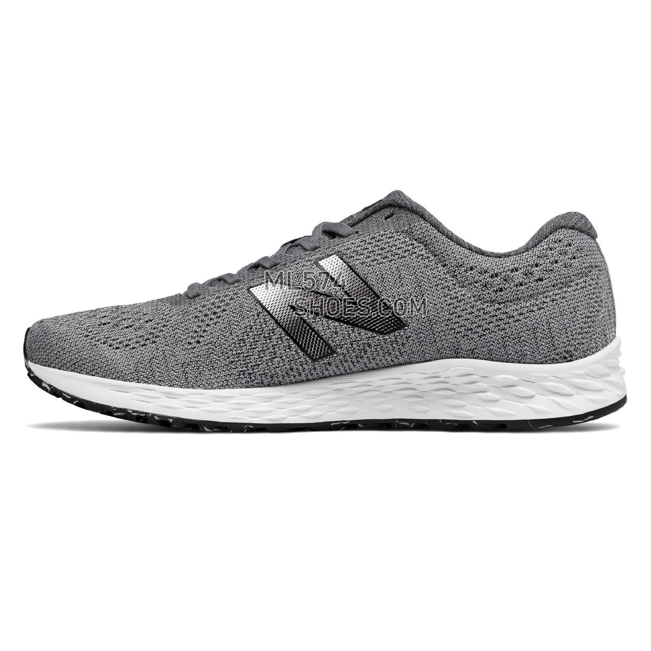 New Balance Fresh Foam Arishi Sweatshirt - Men's 1 - Running Silver Mink with Gunmetal - MARISRS1