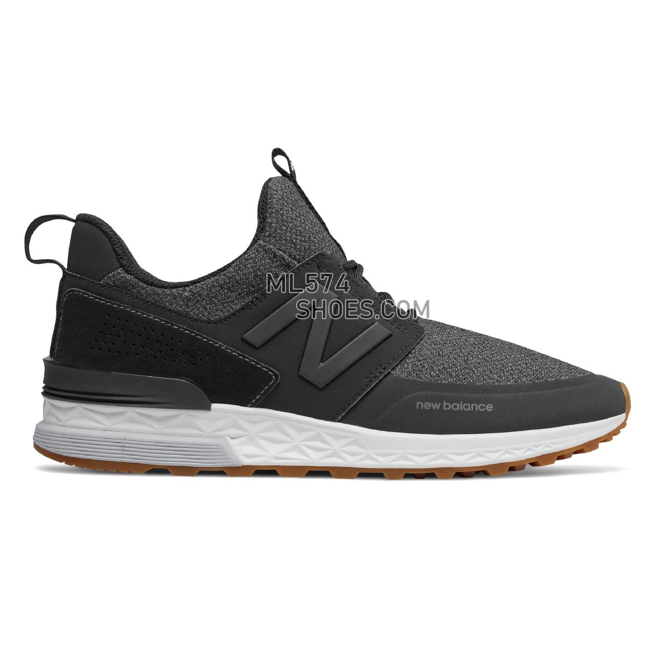 New Balance 574 Sport - Men's 574 - Classic Black with Magnet - MS574DTB