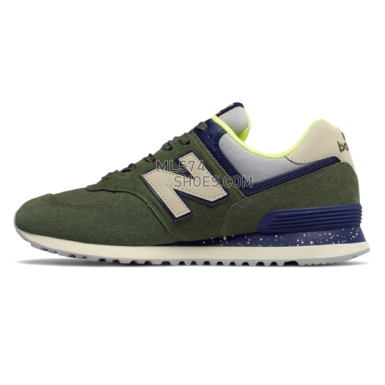 New Balance 574 - Men's 574 - Classic Dark Covert Green with Pigment - ML574HVC