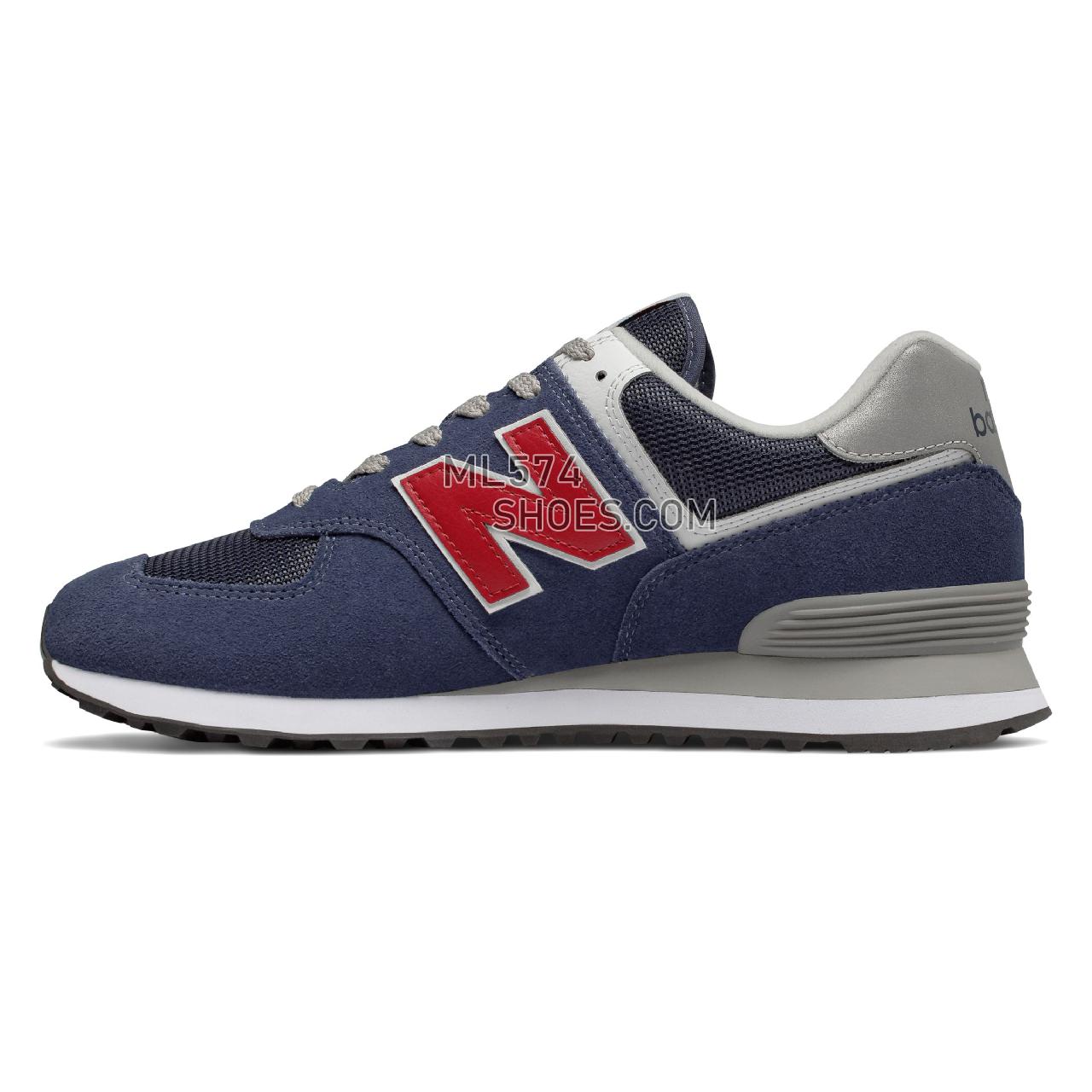New Balance 574 - Men's 574 - Classic Blue with Red - ML574ATB