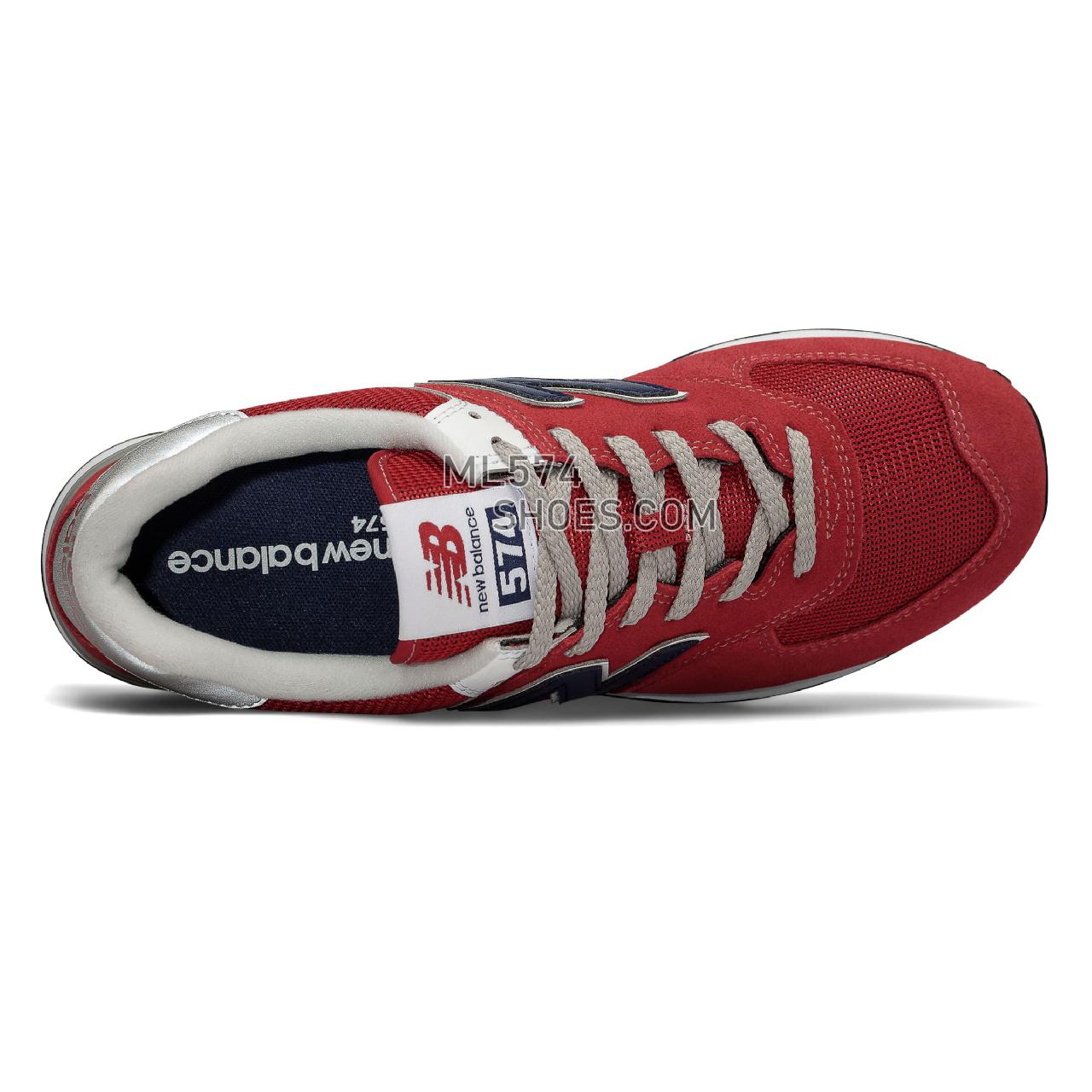 New Balance 574 - Men's 574 - Classic Red with Blue - ML574ATR