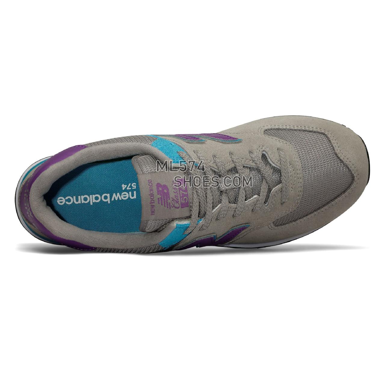 New Balance 574 - Men's 574 - Classic Rain Cloud with Faded Violet - ML574SML