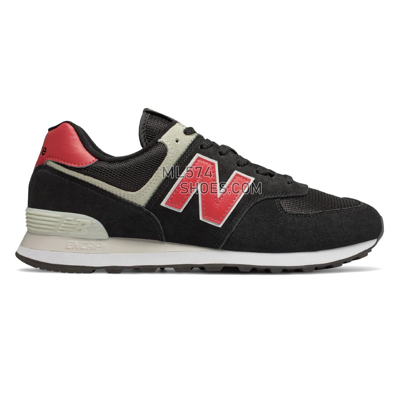 New Balance 574 - Men's 574 - Classic Black with Pomelo - ML574SMP