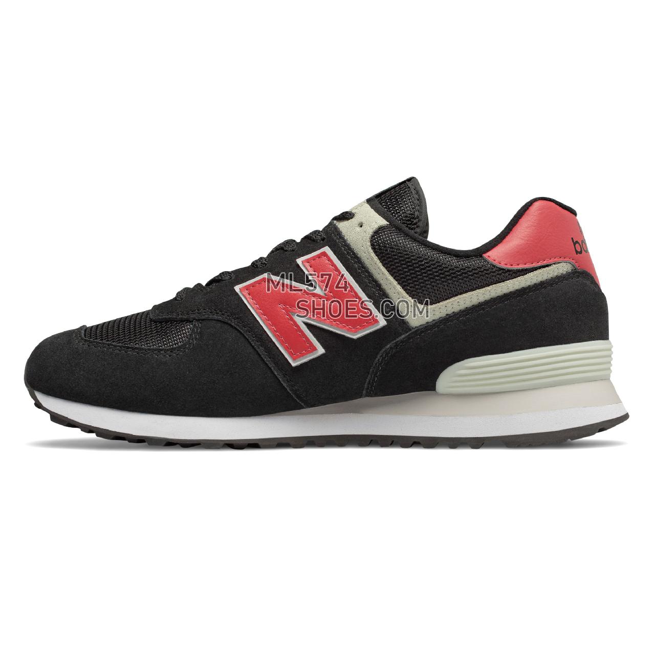 New Balance 574 - Men's 574 - Classic Black with Pomelo - ML574SMP