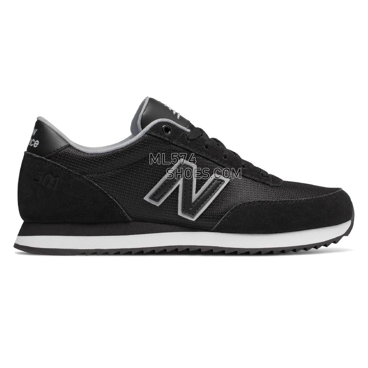 New Balance 501 Ripple Sole - Men's 501 - Classic Black with Silver Mink - MZ501CRB