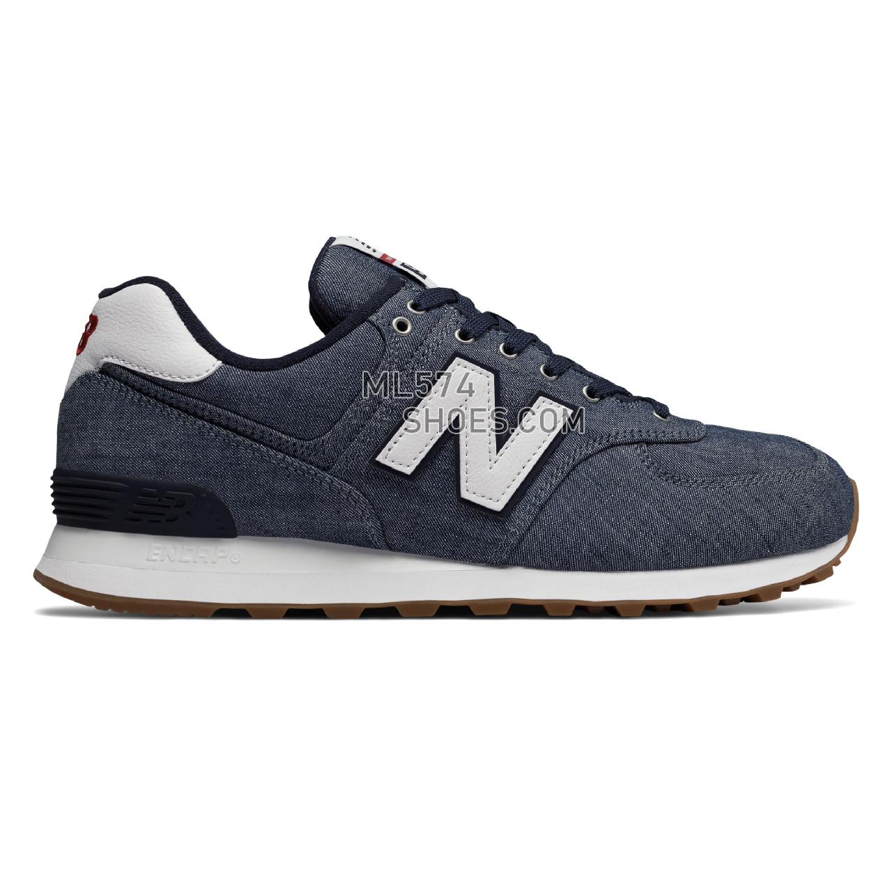 New Balance 574 Beach Chambray - Men's 574 - Classic Vintage Indigo with White - ML574YLE