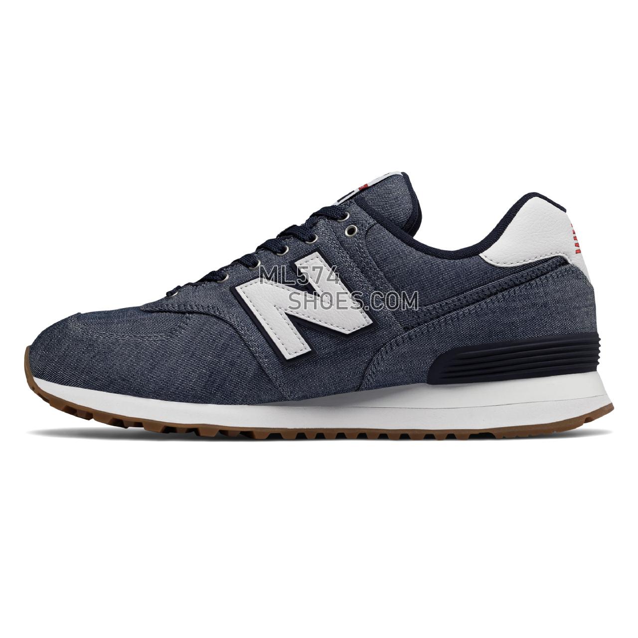 New Balance 574 Beach Chambray - Men's 574 - Classic Vintage Indigo with White - ML574YLE