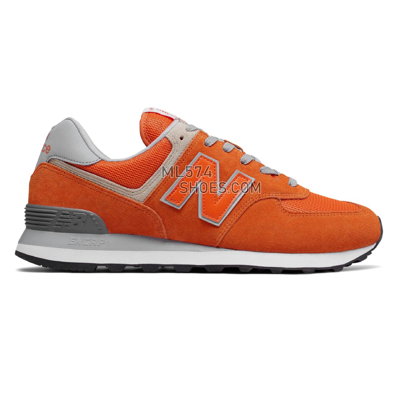 New Balance 574 Core Plus - Men's 574 - Classic Orange with White - ML574EVO