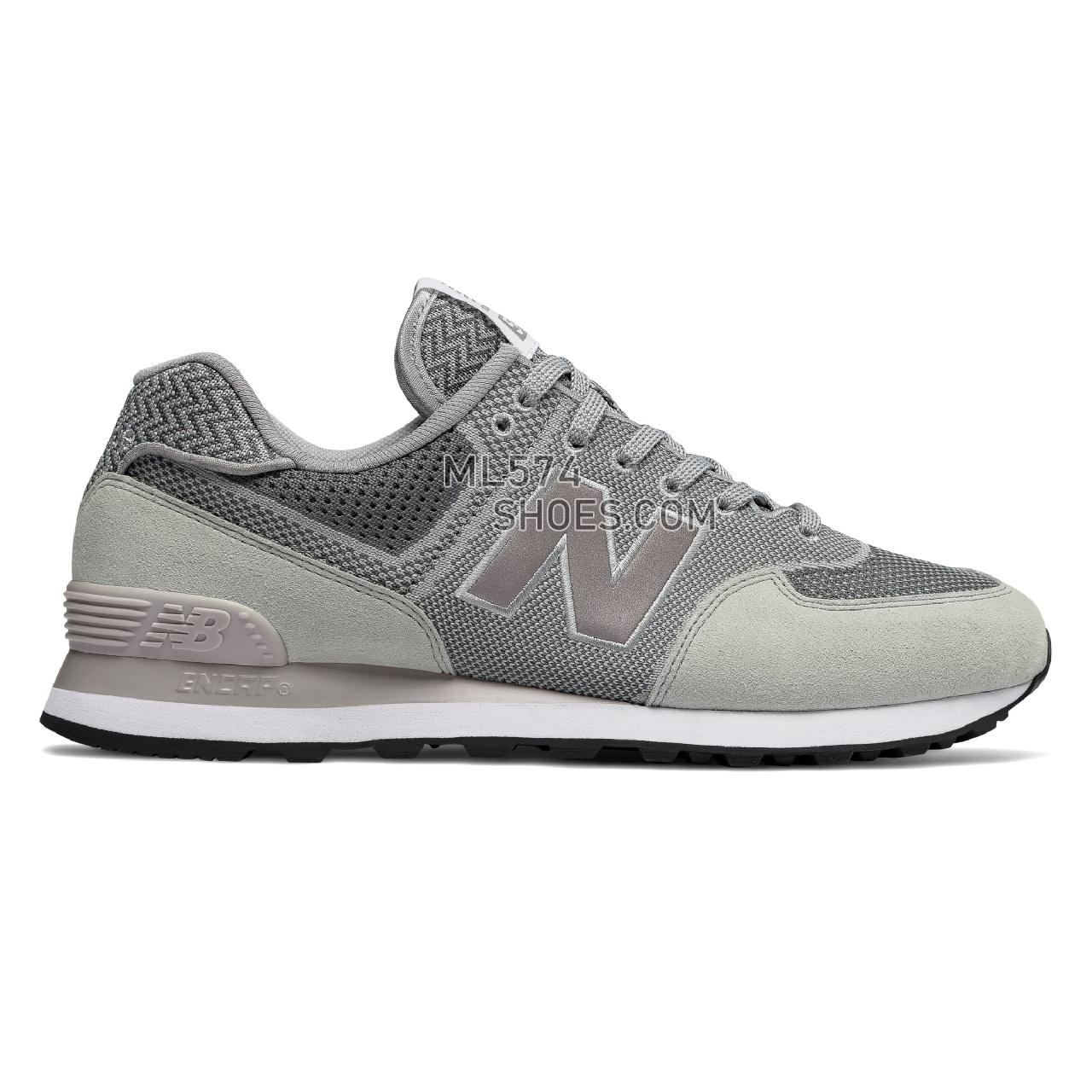 New Balance 574 Engineered Mesh - Men's 574 - Classic Silver Mink with Gunmetal - ML574EMW