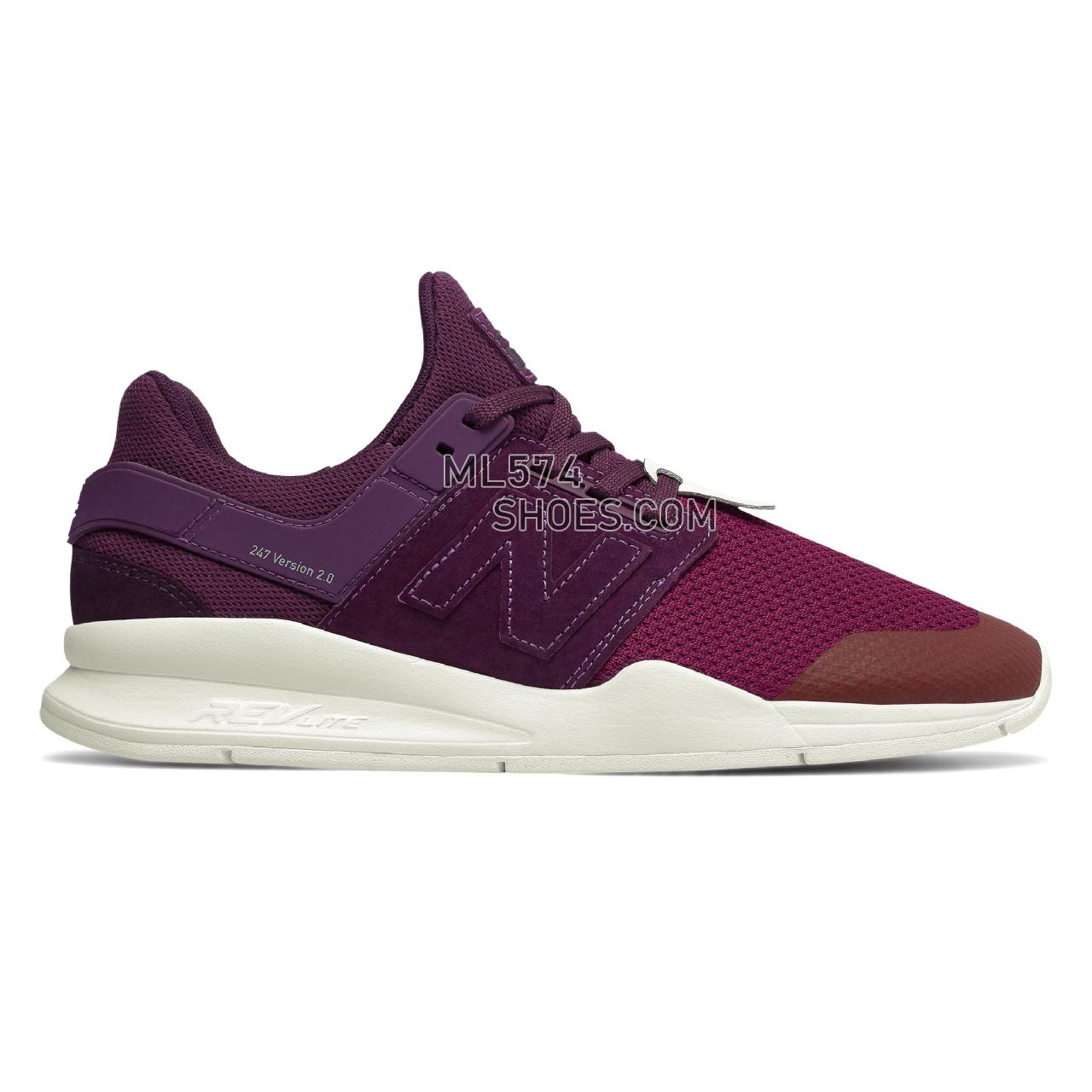 New Balance 247 Time Zone - Men's 247 - Classic Plum Purple with NB Scarlet - MS247NTK