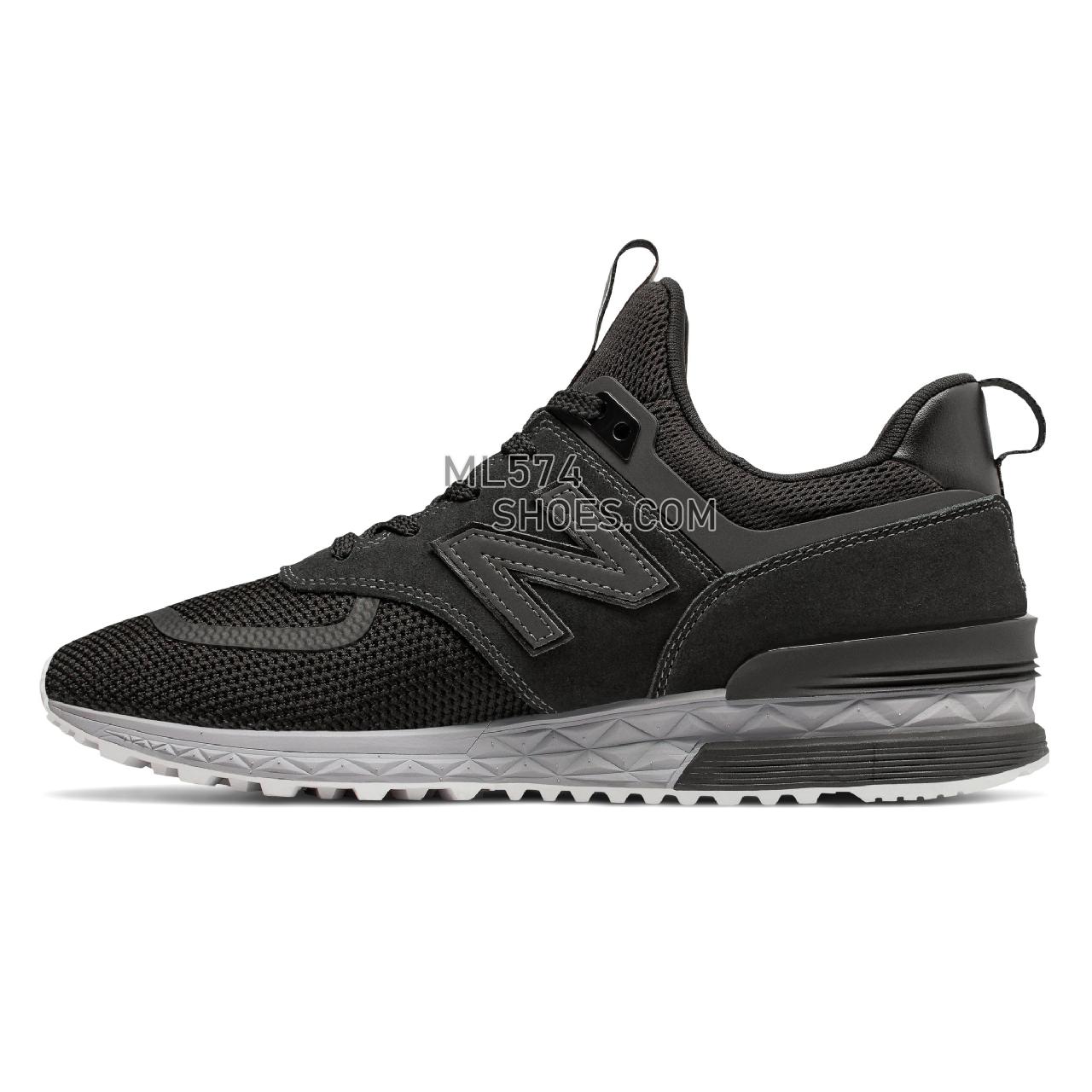 New Balance 574 Sport - Men's 574 - Classic Black with Silver - MS574UTB