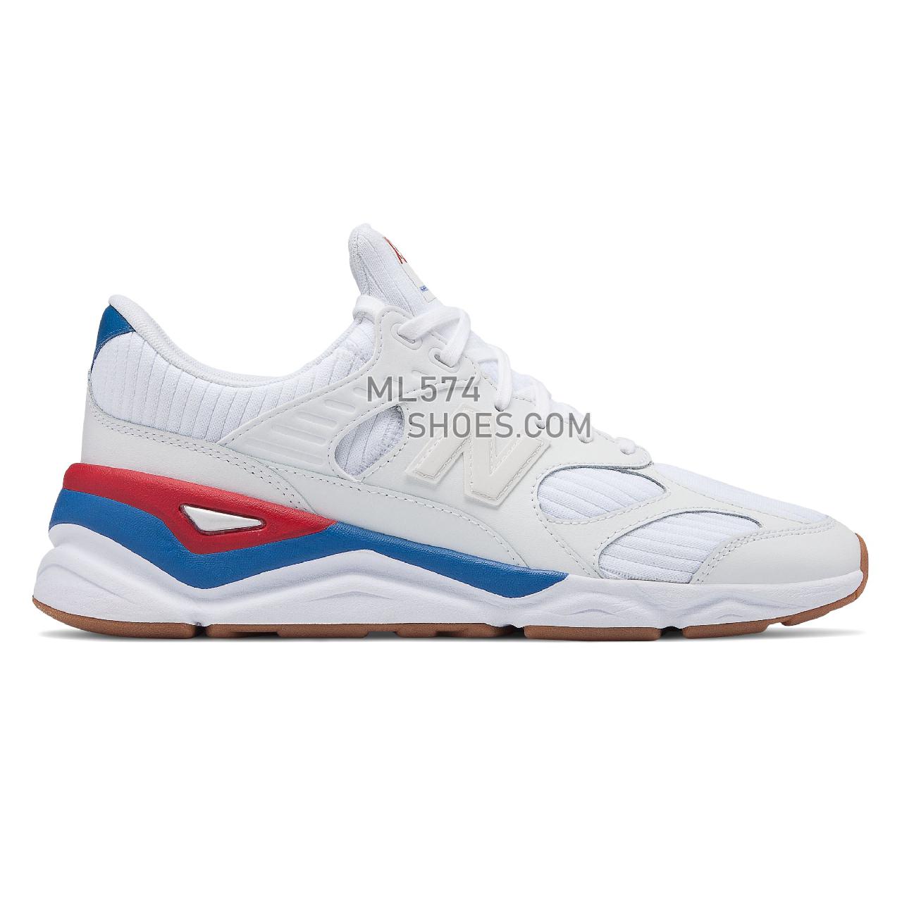 New Balance X-90 - Men's 90 - Classic Munsell White with Classic Blue and Chilli Pepper - MSX90RWB