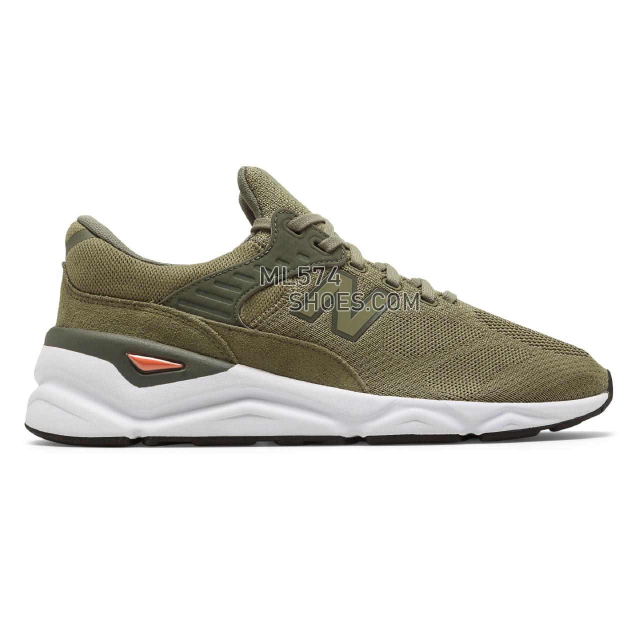 New Balance X-90 - Men's 90 - Classic Covert Green with Alpha Orange - MSX90HTE