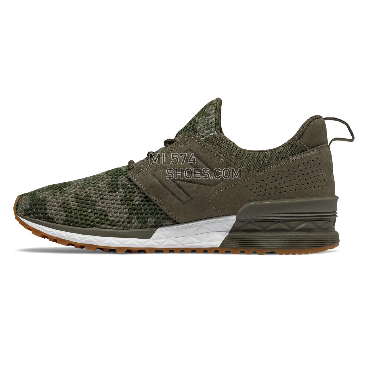 New Balance 574 Sport Decon - Men's 574 - Classic Military Foliage Green with Covert - MS574DCG