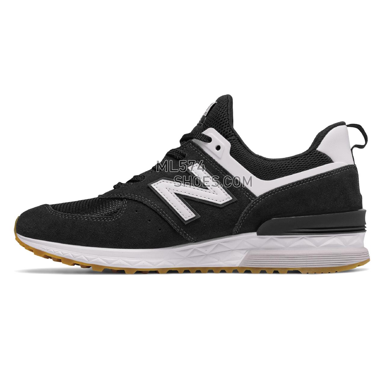New Balance 574 Sport - Men's 574 - Classic Black with White - MS574FCB