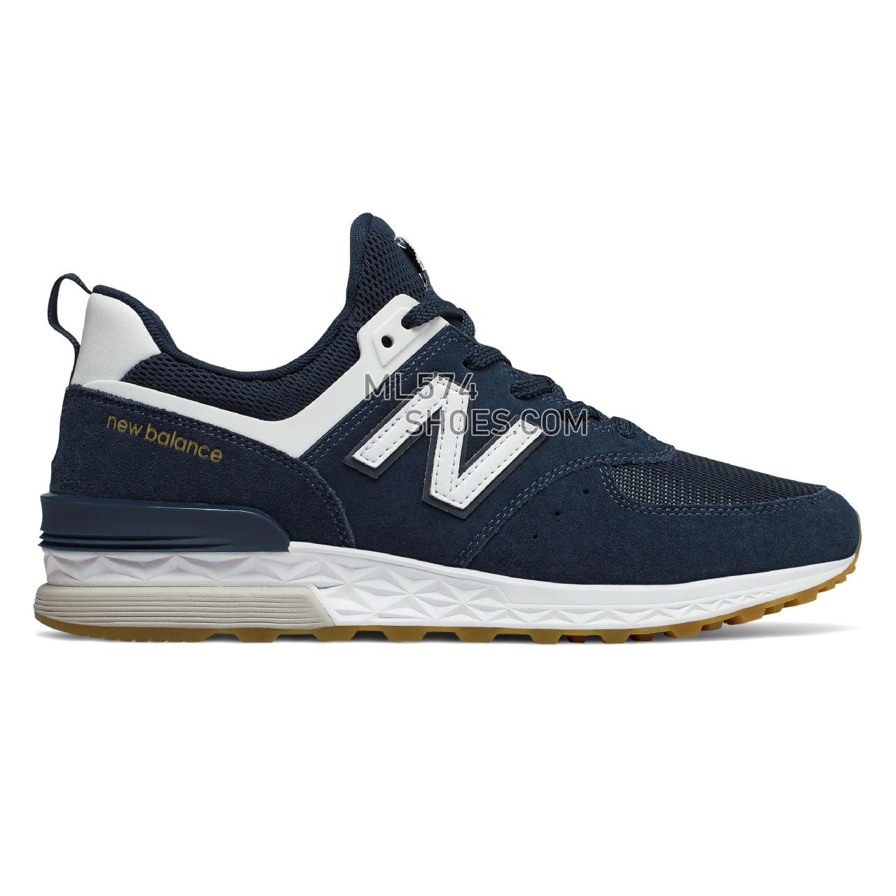 New Balance 574 Sport - Men's 574 - Classic Vintage Indigo with White - MS574FCN