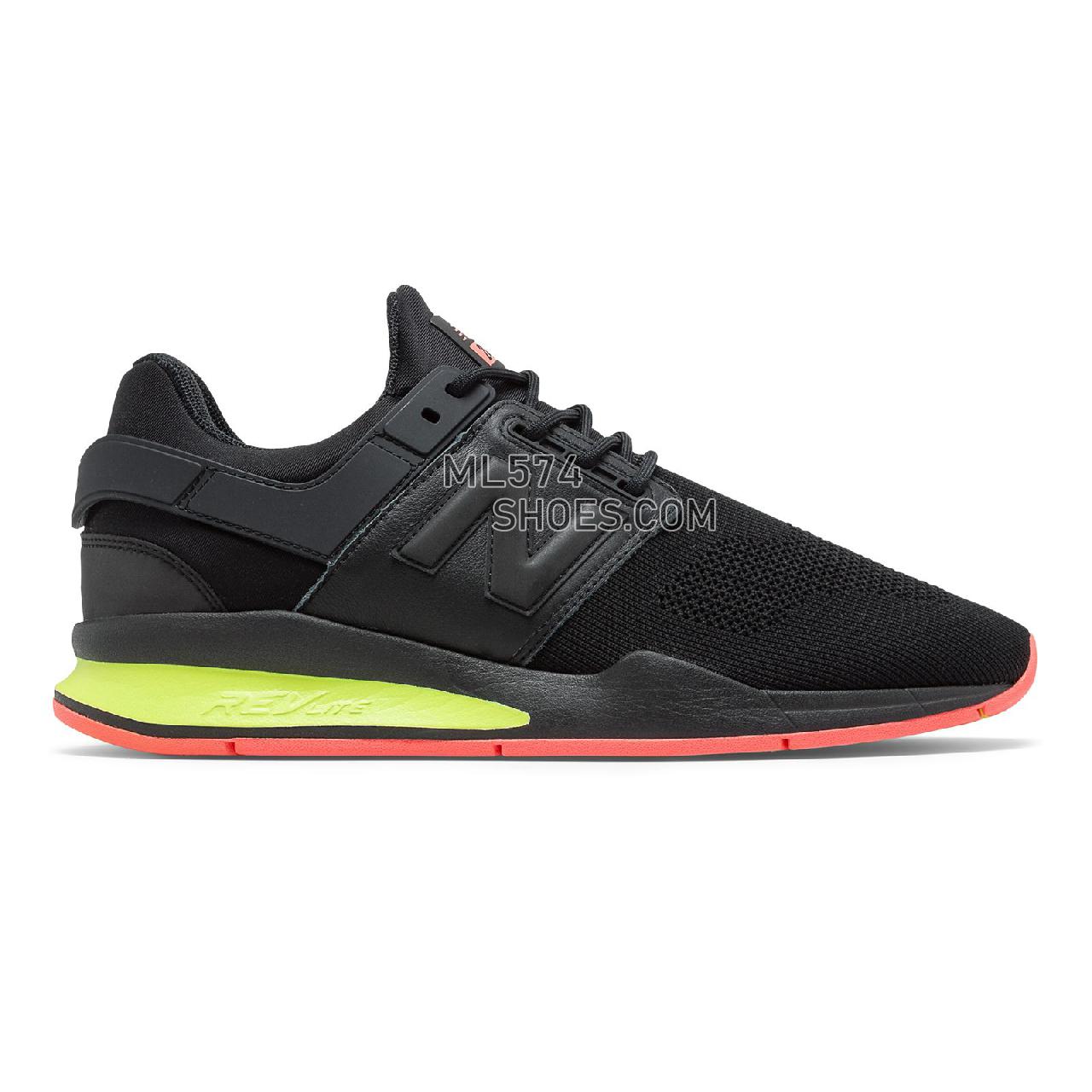 New Balance 247 - Men's 247 - Classic Black with Solar Yellow - MS247TT