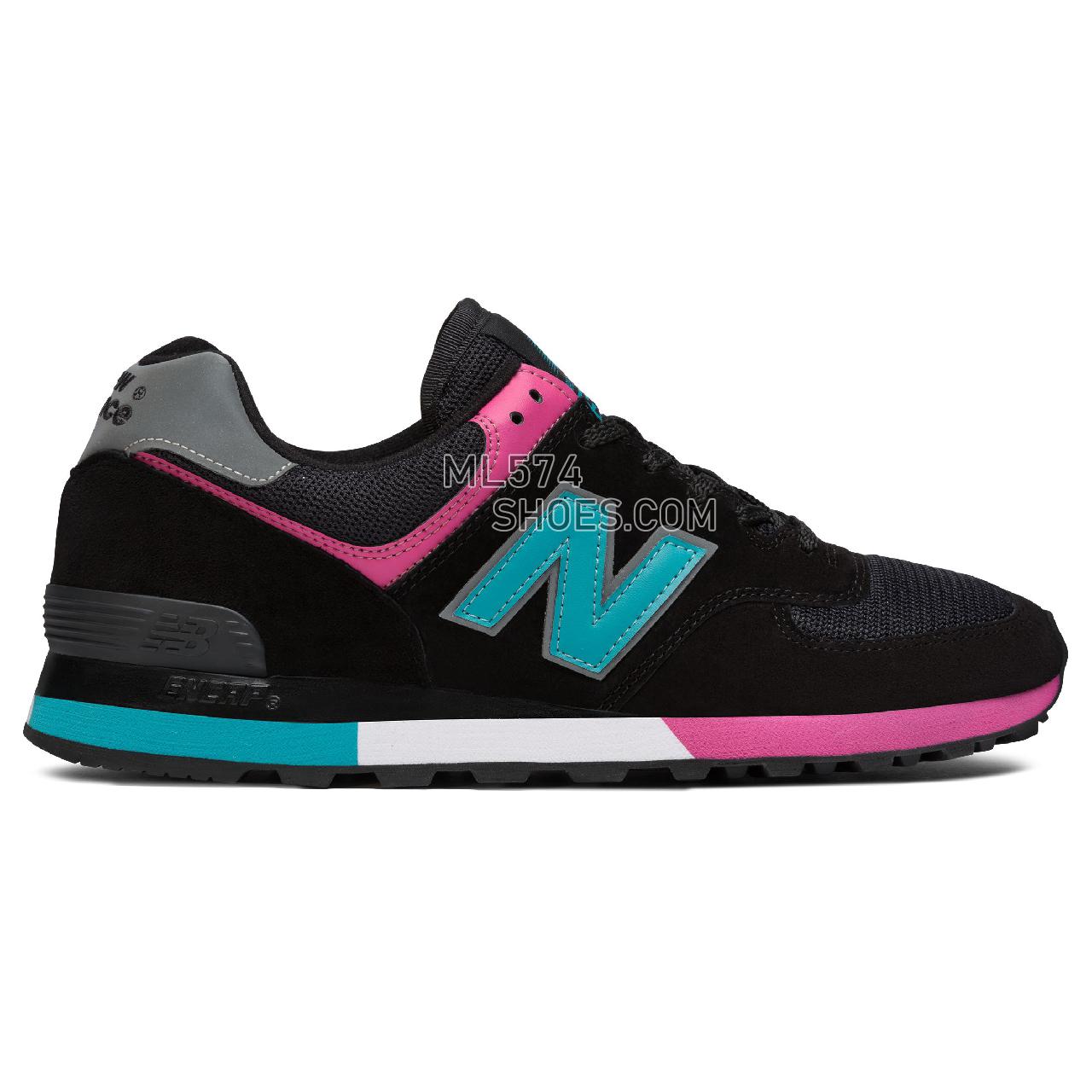 New Balance 576 Made in UK - Men's 576 - Classic Black with Lake Blue - OM576BTP