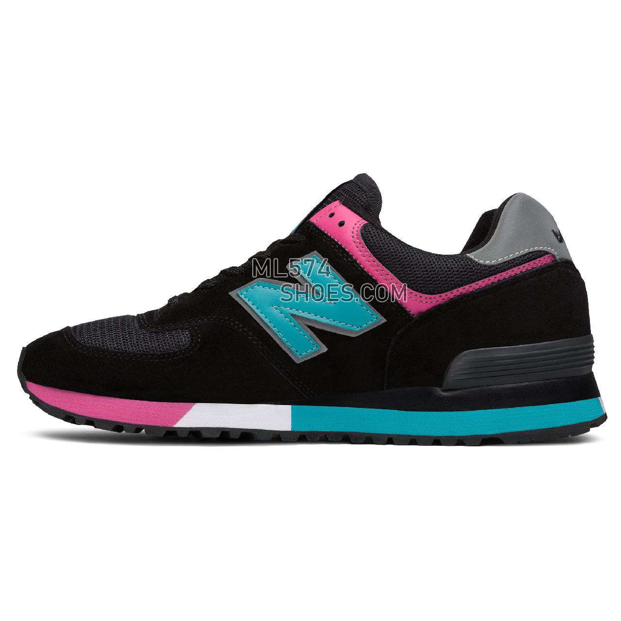 New Balance 576 Made in UK - Men's 576 - Classic Black with Lake Blue - OM576BTP