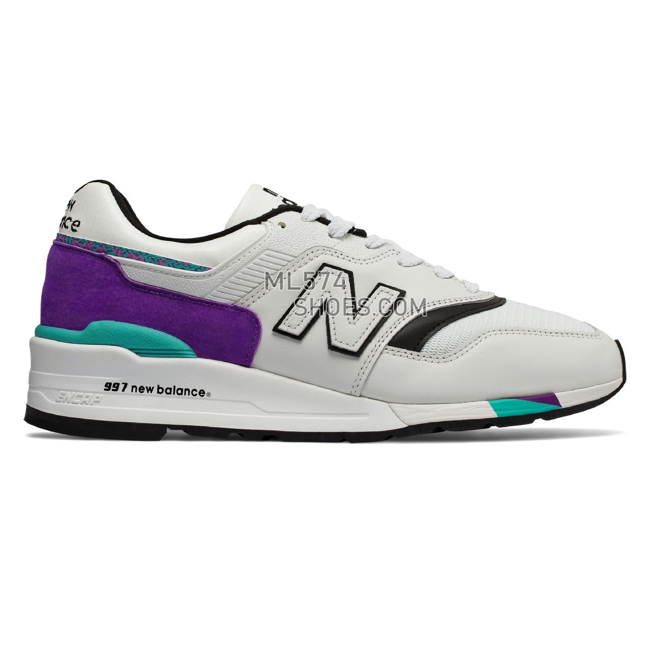 New Balance 997 Made in US - Men's 997 - Classic Light Grey Marl with Purple - M997WEA