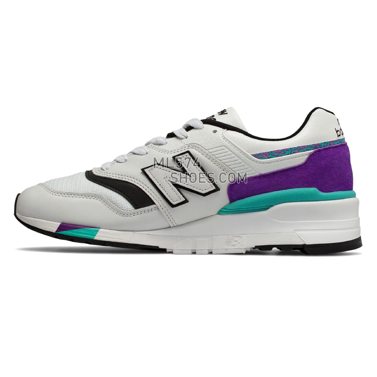New Balance 997 Made in US - Men's 997 - Classic Light Grey Marl with Purple - M997WEA