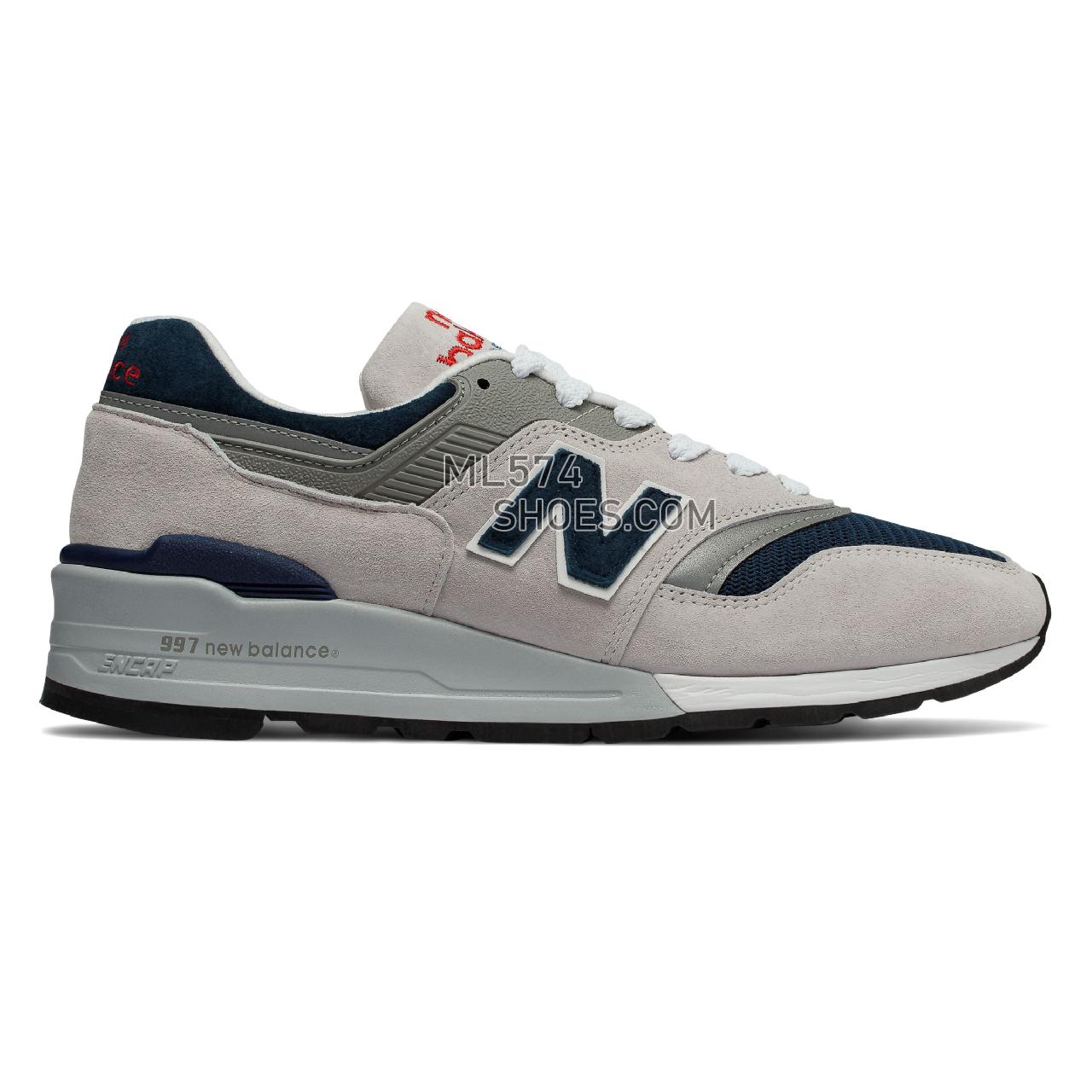 New Balance 997 Made in US - Men's 997 - Classic Grey with Navy - M997WEB