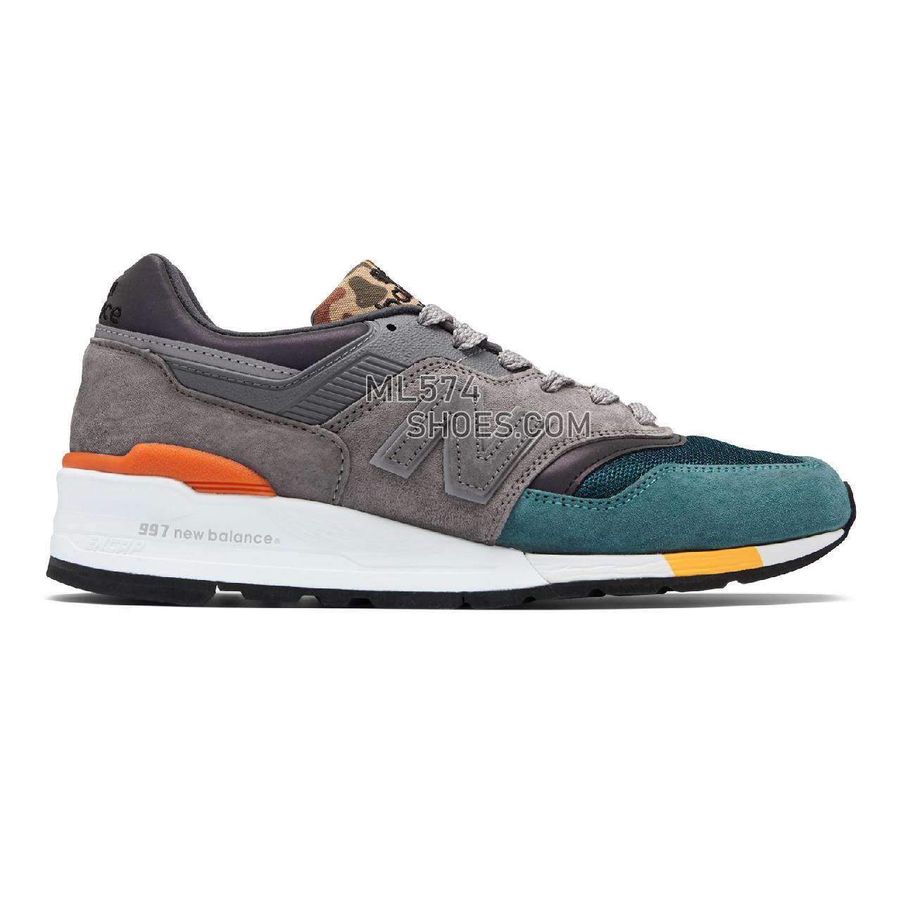 New Balance 997 Made in US - Men's 997 - Classic Grey with Teal - M997NM