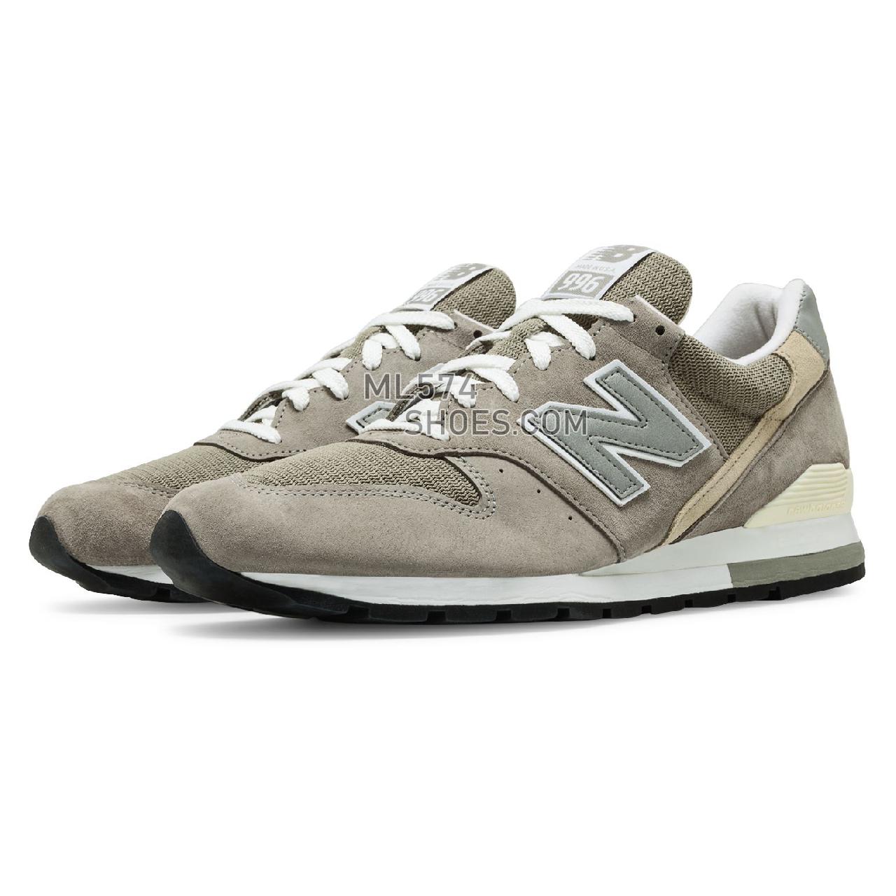 New Balance 996 Made in the USA Bringback - Men's 996 - Classic Grey with White - M996