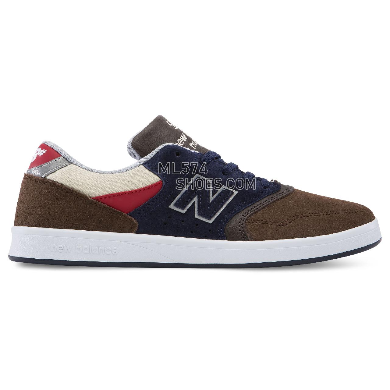 New Balance 598 - Men's 598 - Classic Brown with Blue and Red - NM598TRI