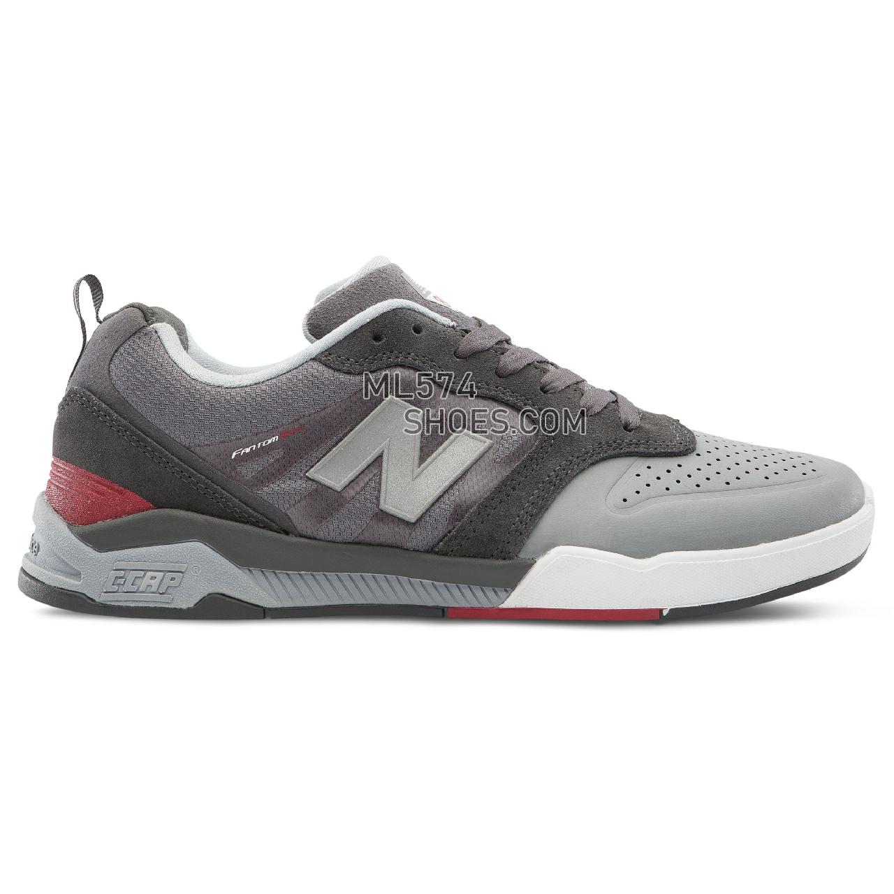 New Balance 868 - Men's 868 - Classic Phantom with Grey and Red - NM868LGR
