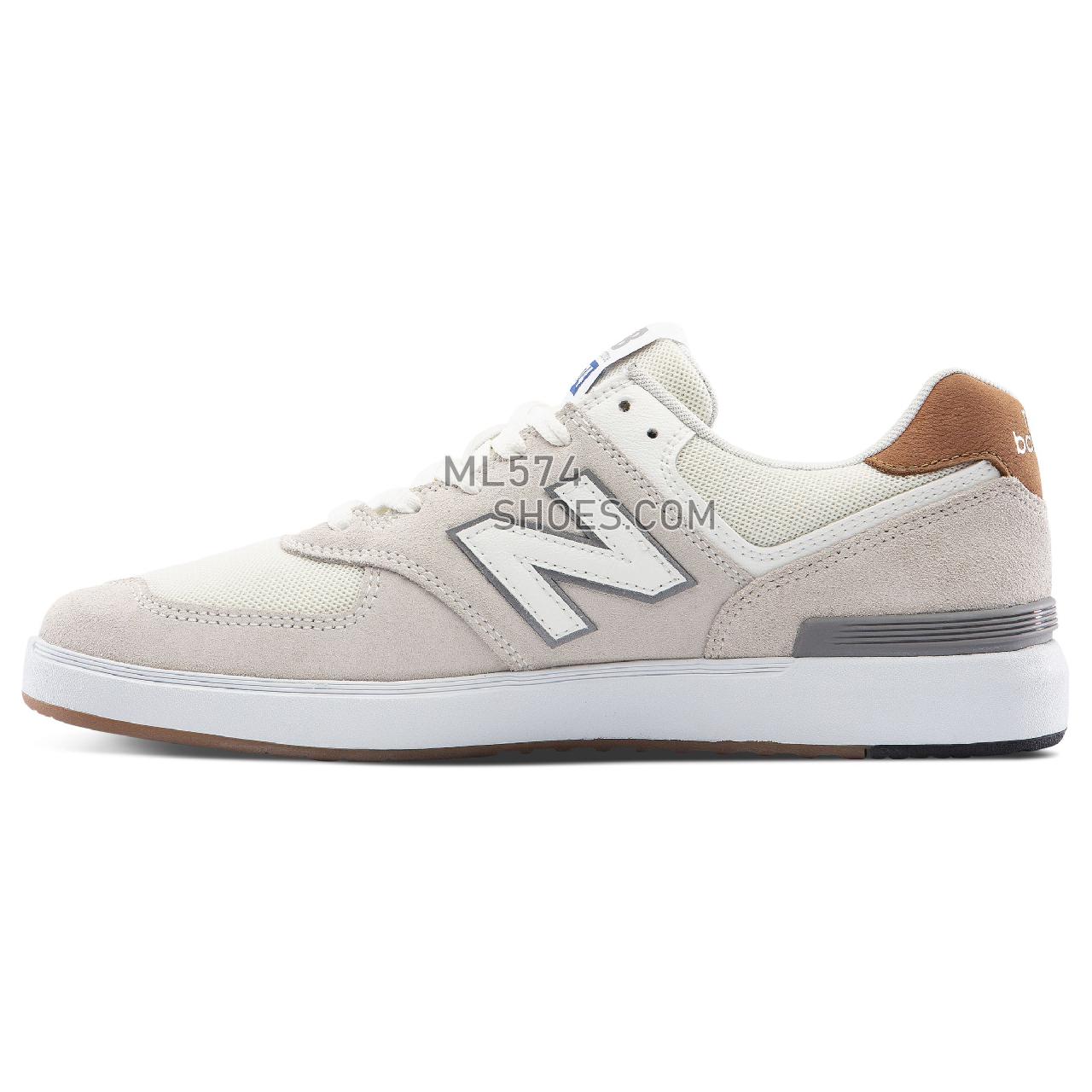 New Balance AM574 - Men's 574 - Classic White with Red - AM574WTR
