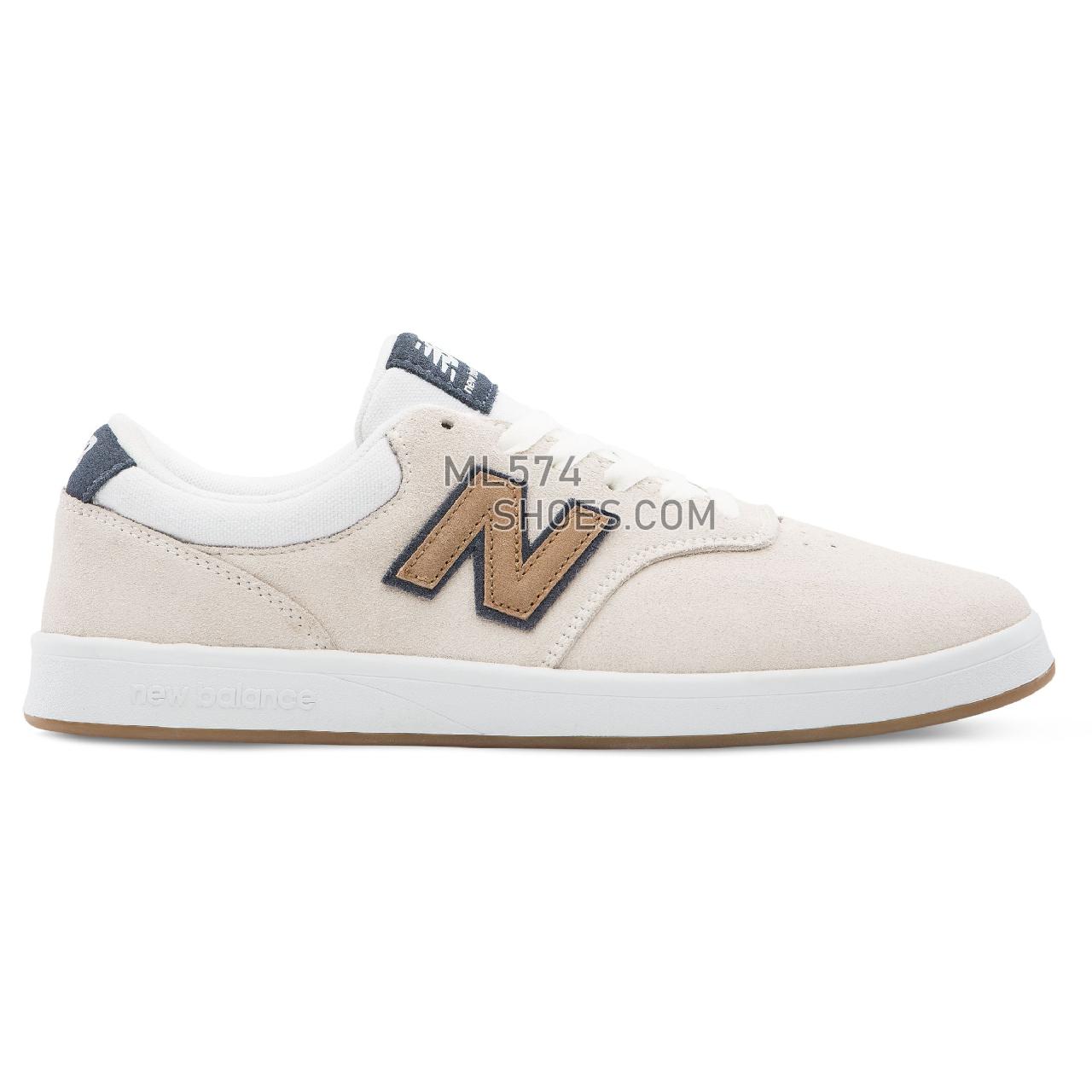 New Balance 424 - Men's 424 - Classic Sea Salt with Camel and Navy - AM424USC