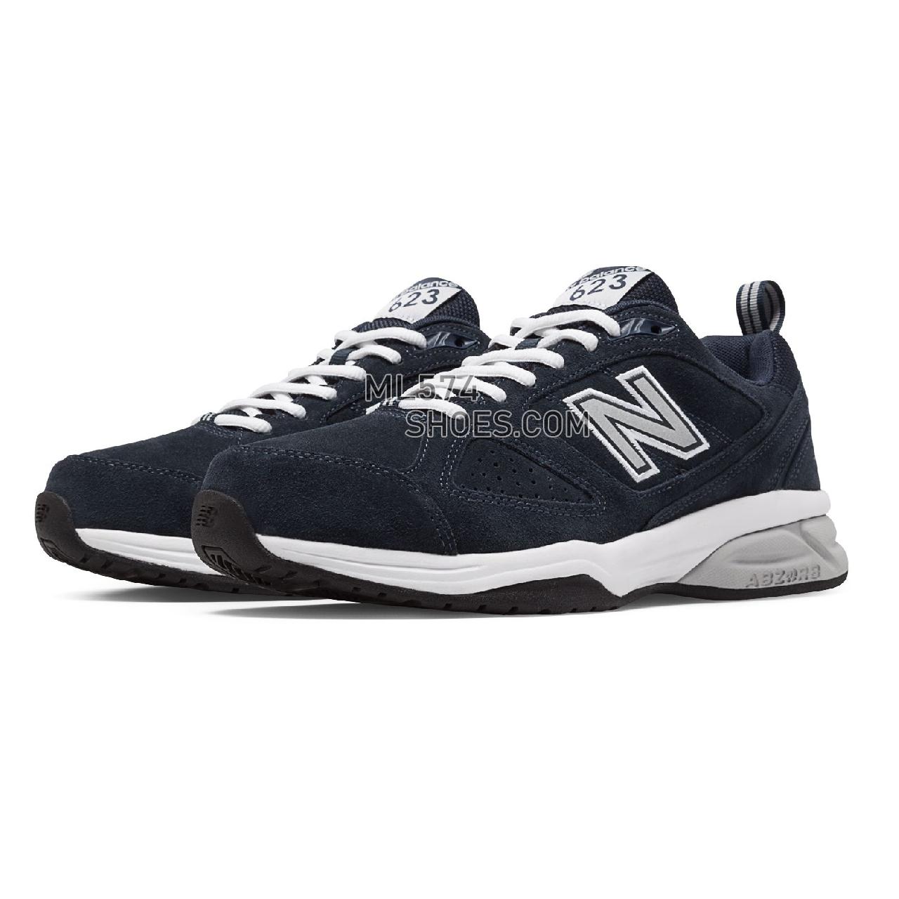 New Balance New Balance 623v3 Suede Trainer - Men's 623 - X-training Navy with Off White - MX623NS3