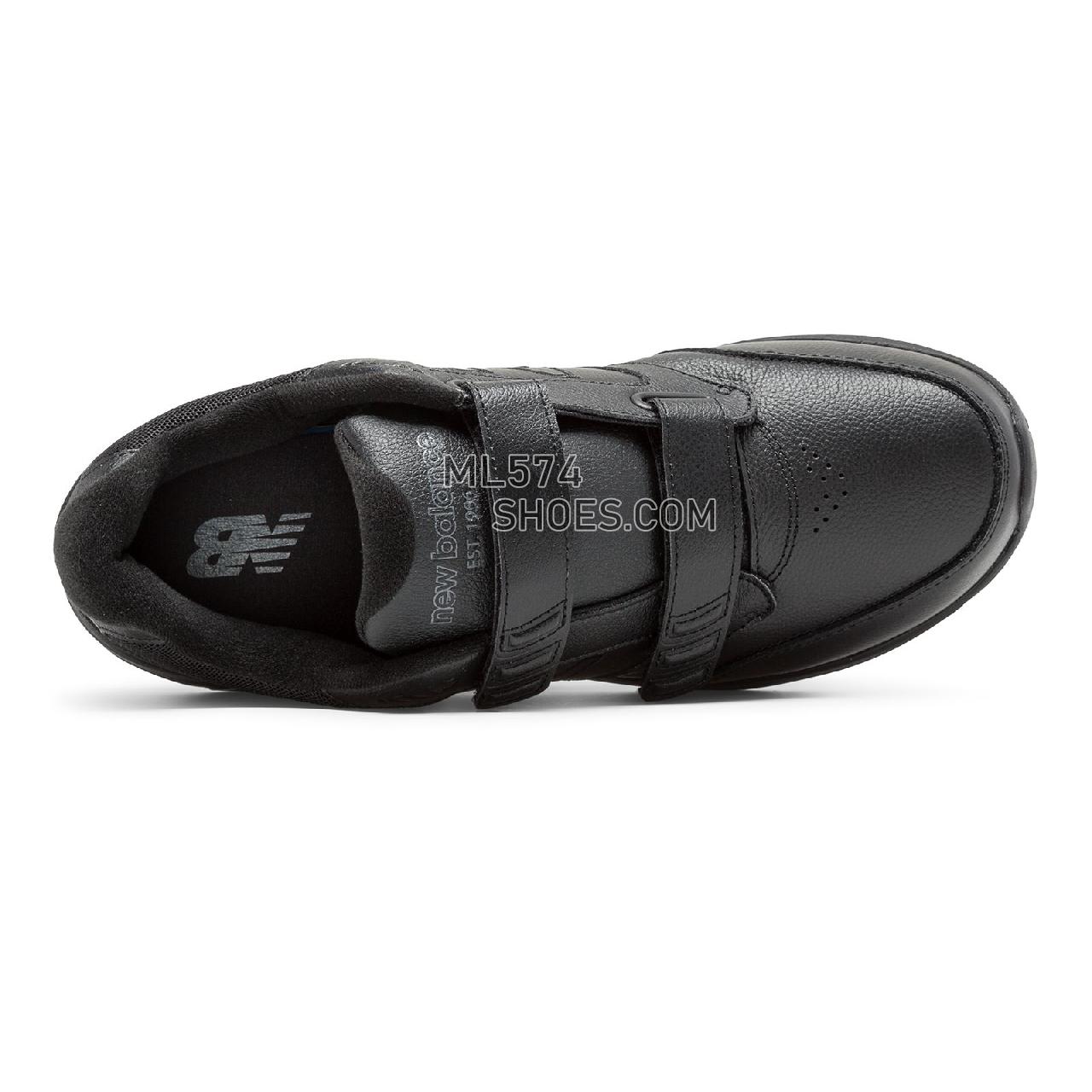 New Balance Men's Hook and Loop Leather 928v3 - Men's 928 - Walking Black - MW928HB3