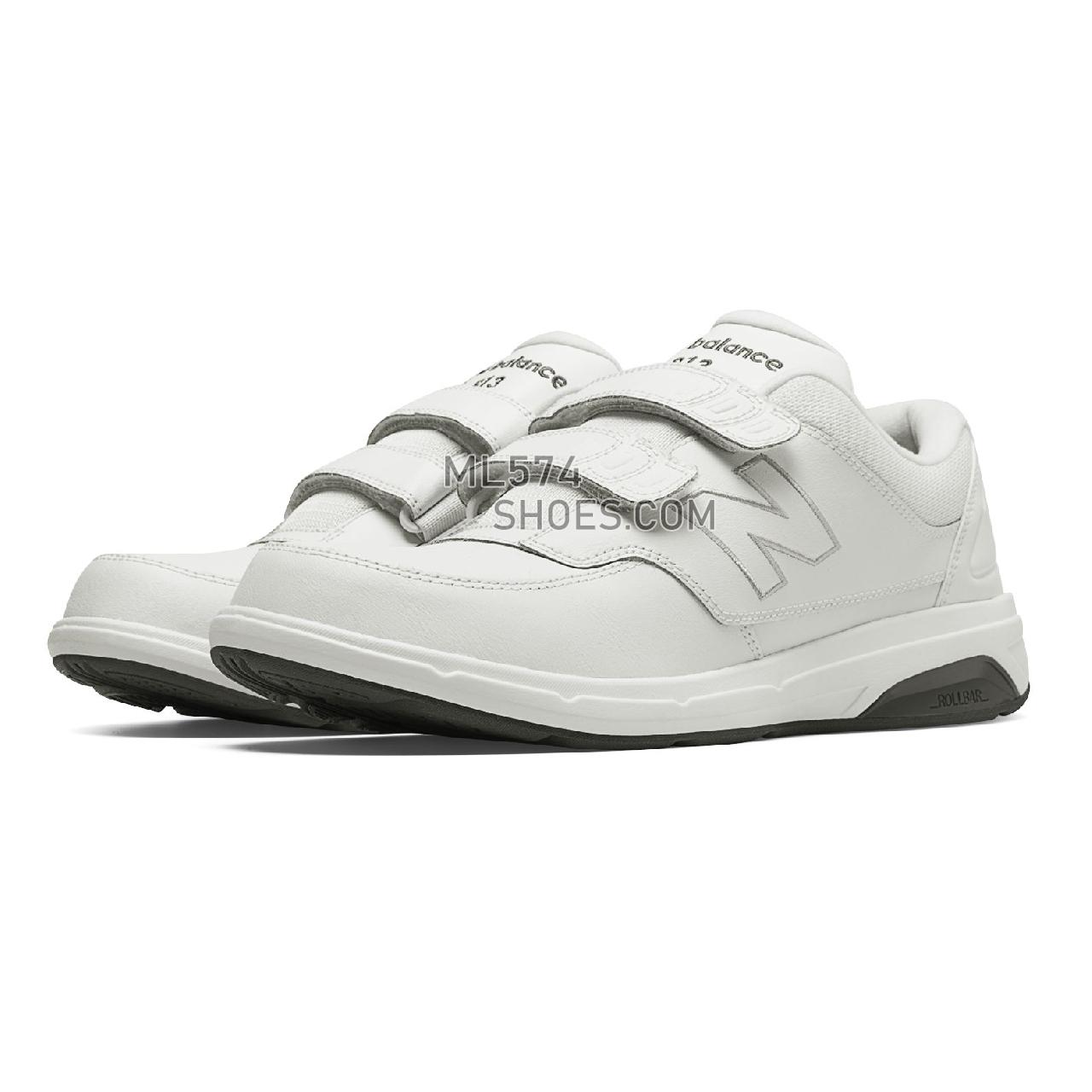 New Balance Men's Hook and Loop 813 - Men's 813 - Walking White - MW813HWT