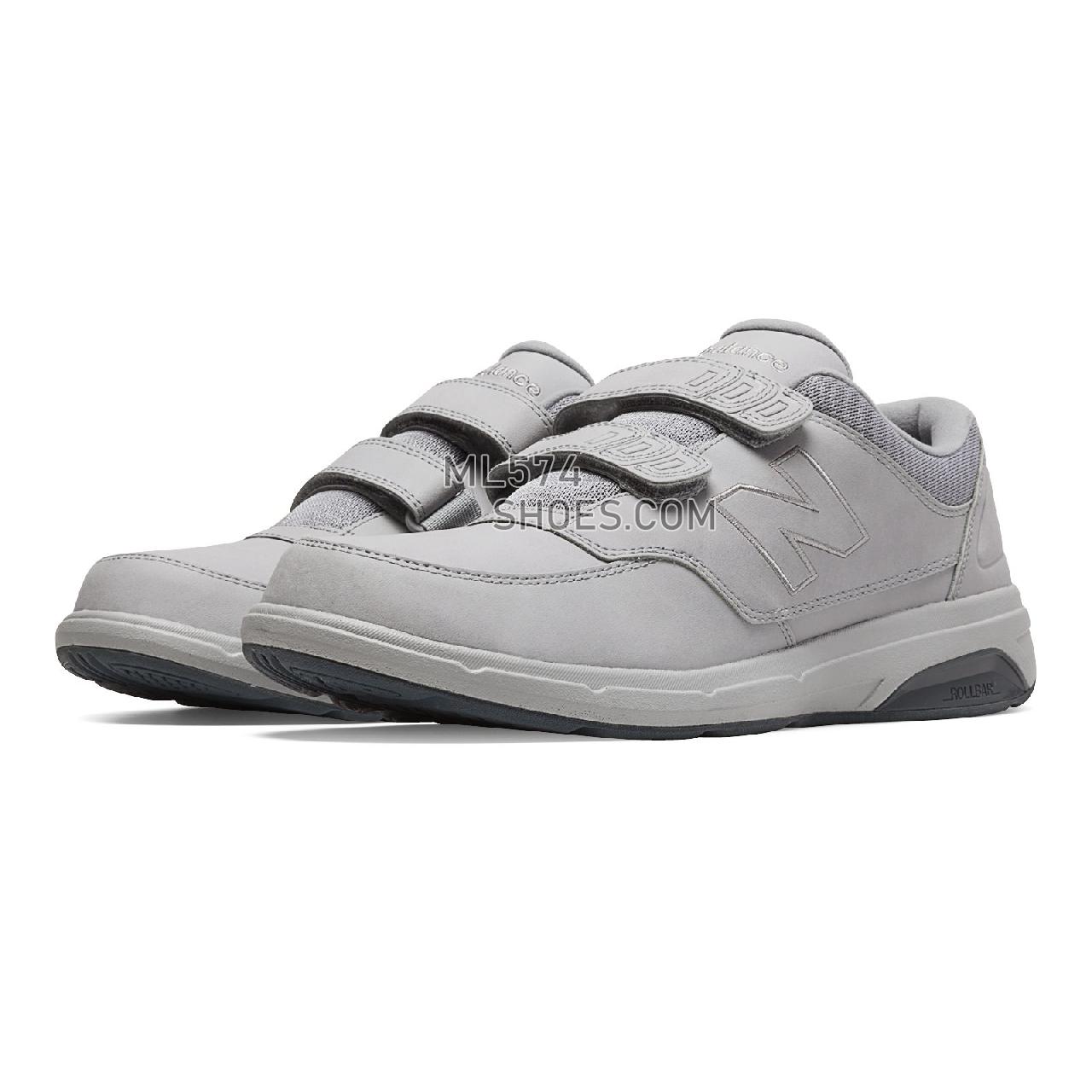 New Balance Men's Hook and Loop 813 - Men's 813 - Walking Silver Mink with Lead - MW813HGY